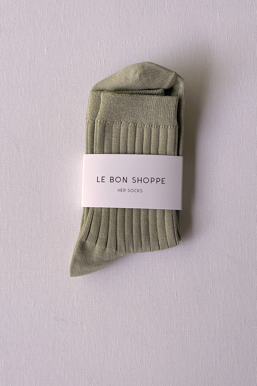 Le Bon Shoppe Her Cotton Rib Socks - Avocado
