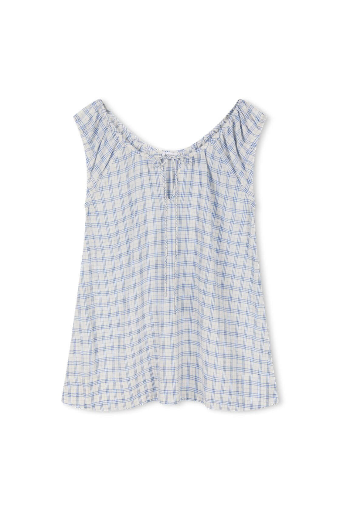 Camille Dress - Powder Blue Check