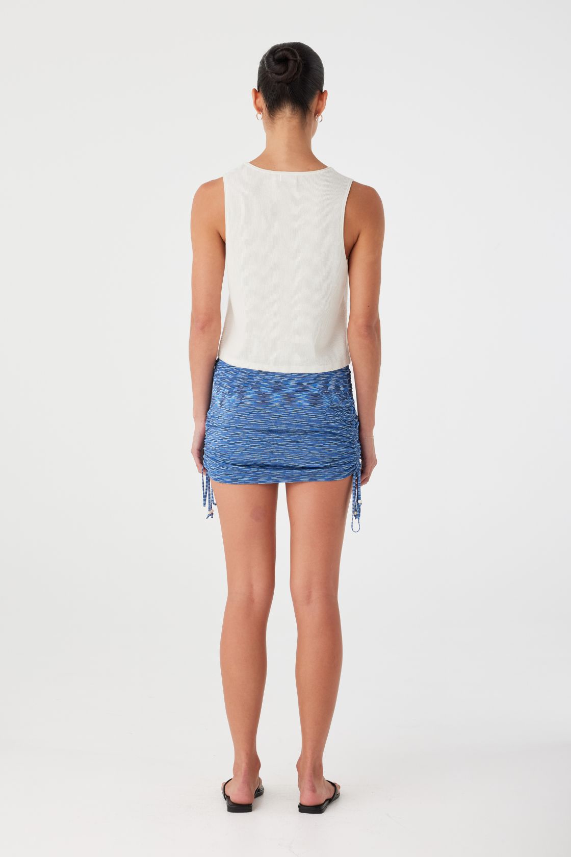 Emi Ruched Mini Skirt - Lapis