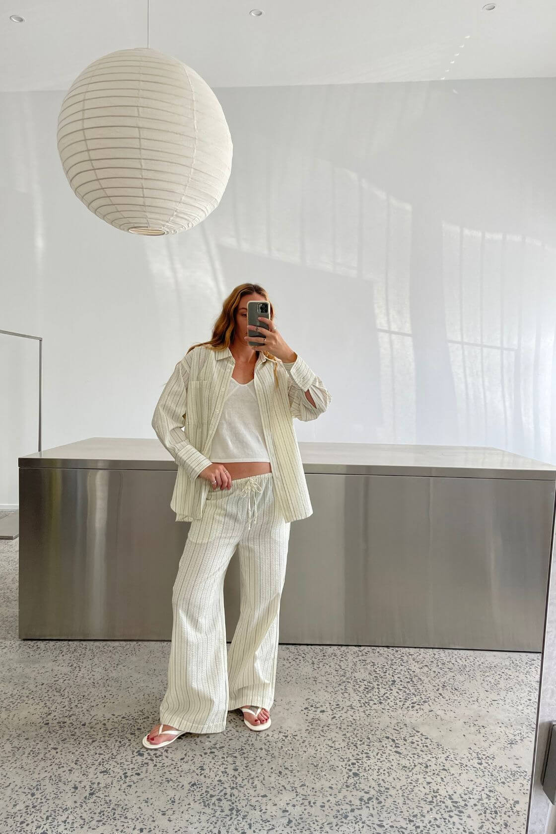 Rae Shirt - Olive Stripe