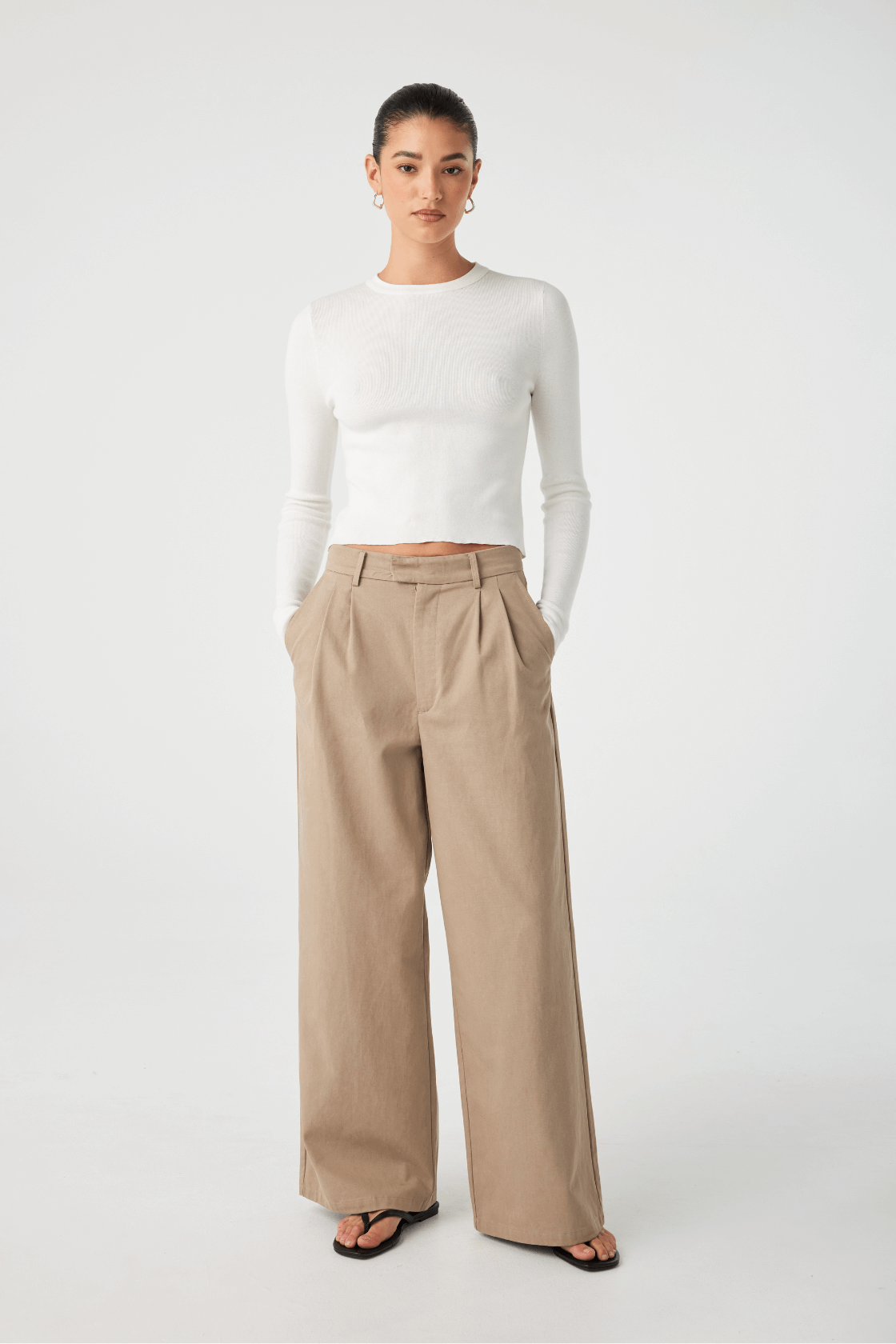 Lina Tailored Pant - Taupe