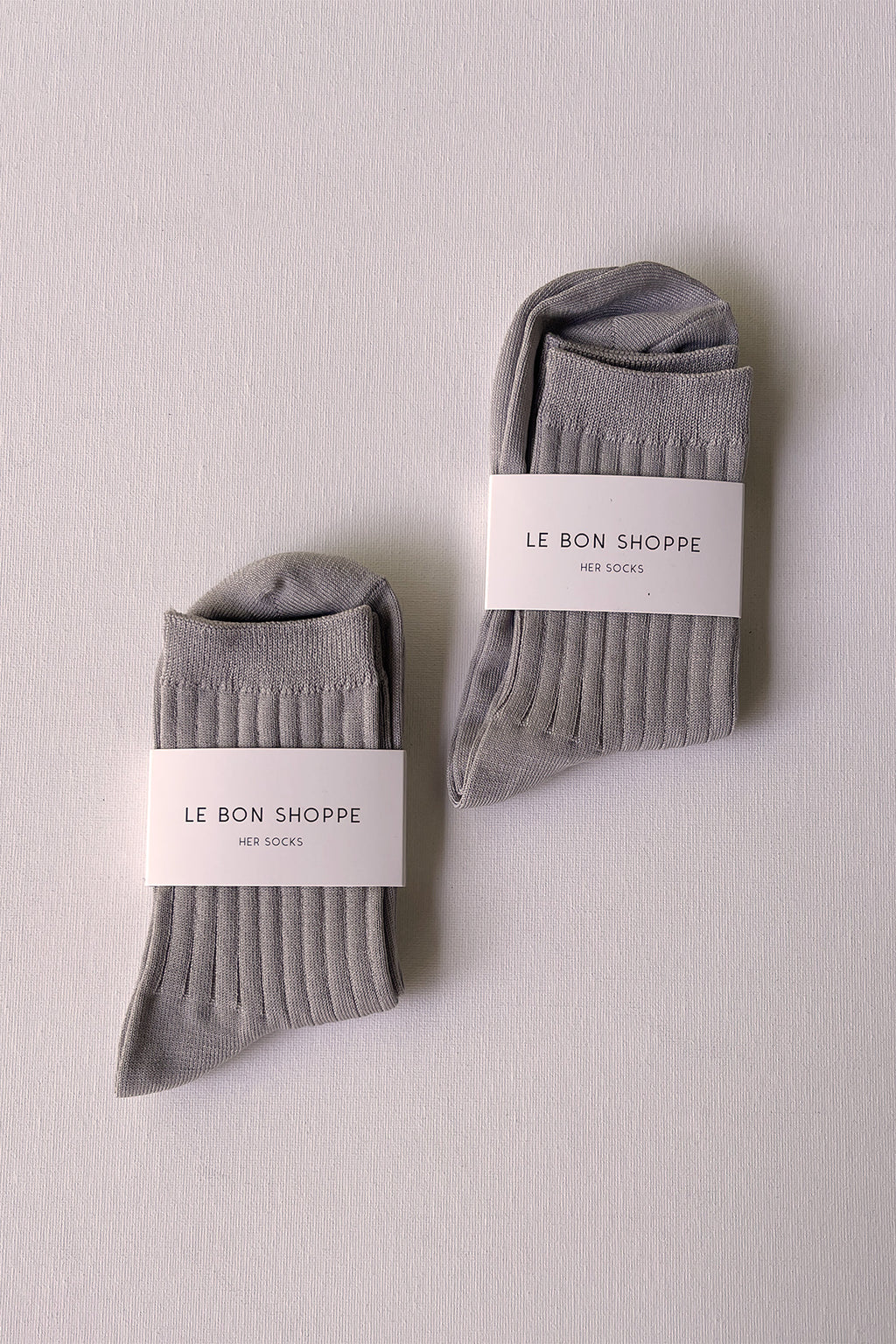 Le Bon Shoppe Her Cotton Rib Socks - Stone