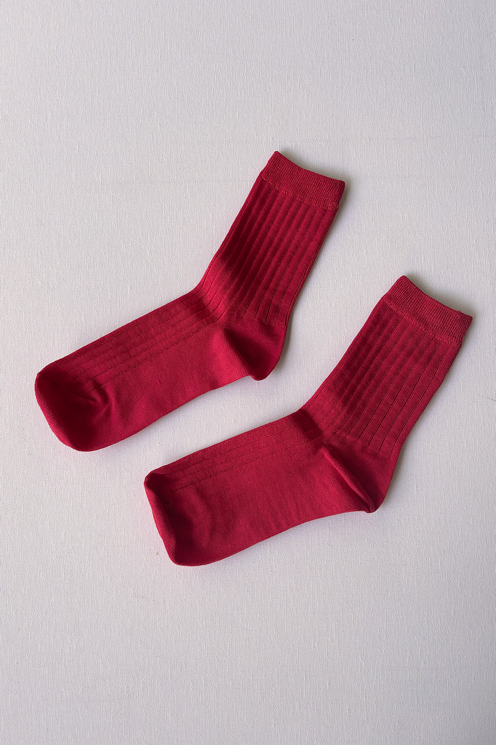 Le Bon Shoppe Her Cotton Rib Socks - Red