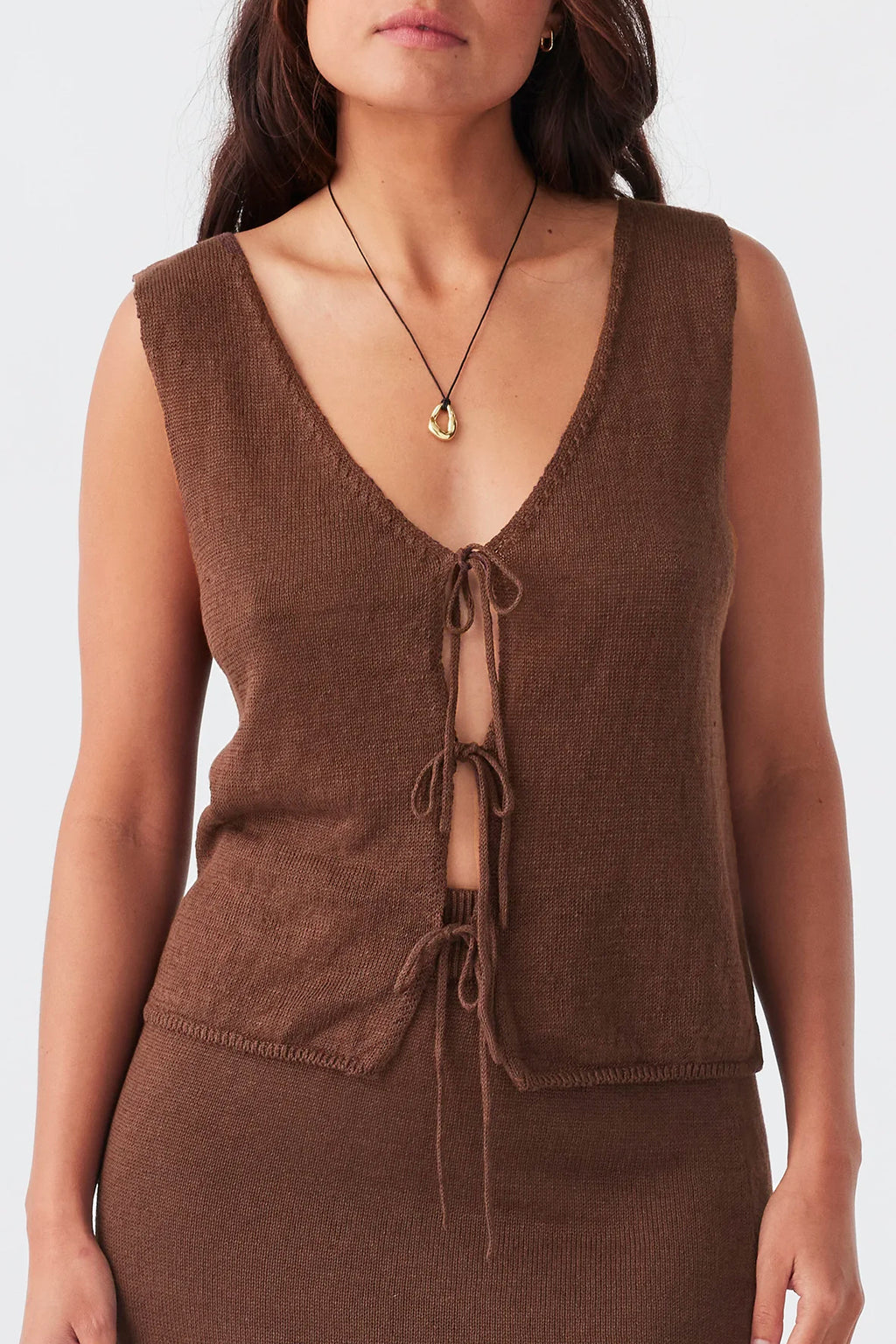 Pearla Knit Top - Chocolate