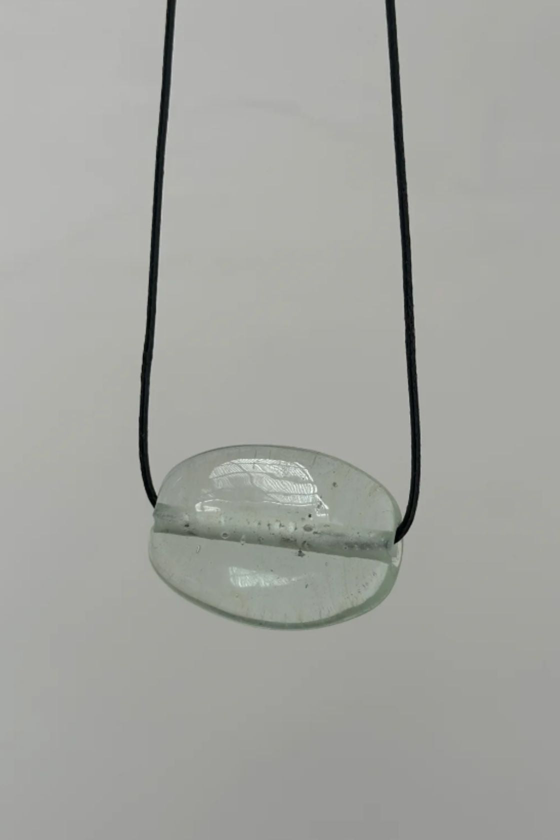 Nuri Studios - Clear Glass Oval Necklace