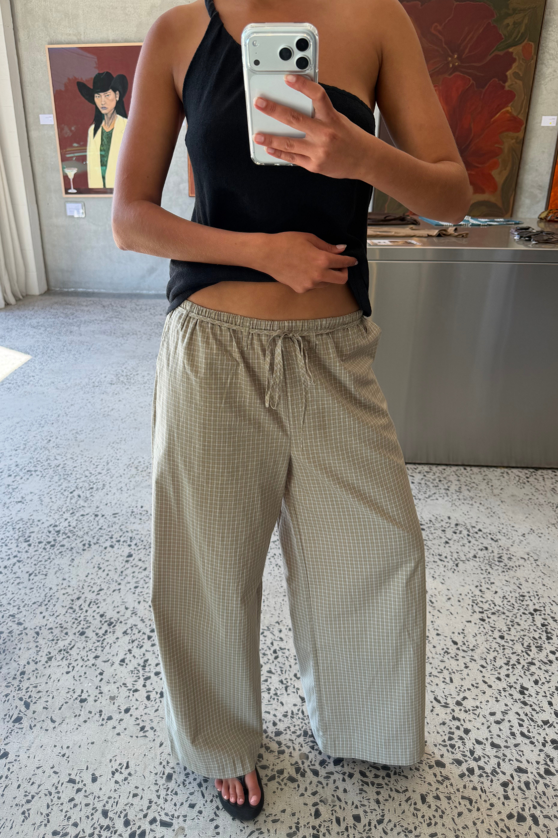 Sia Pant - Taupe Check