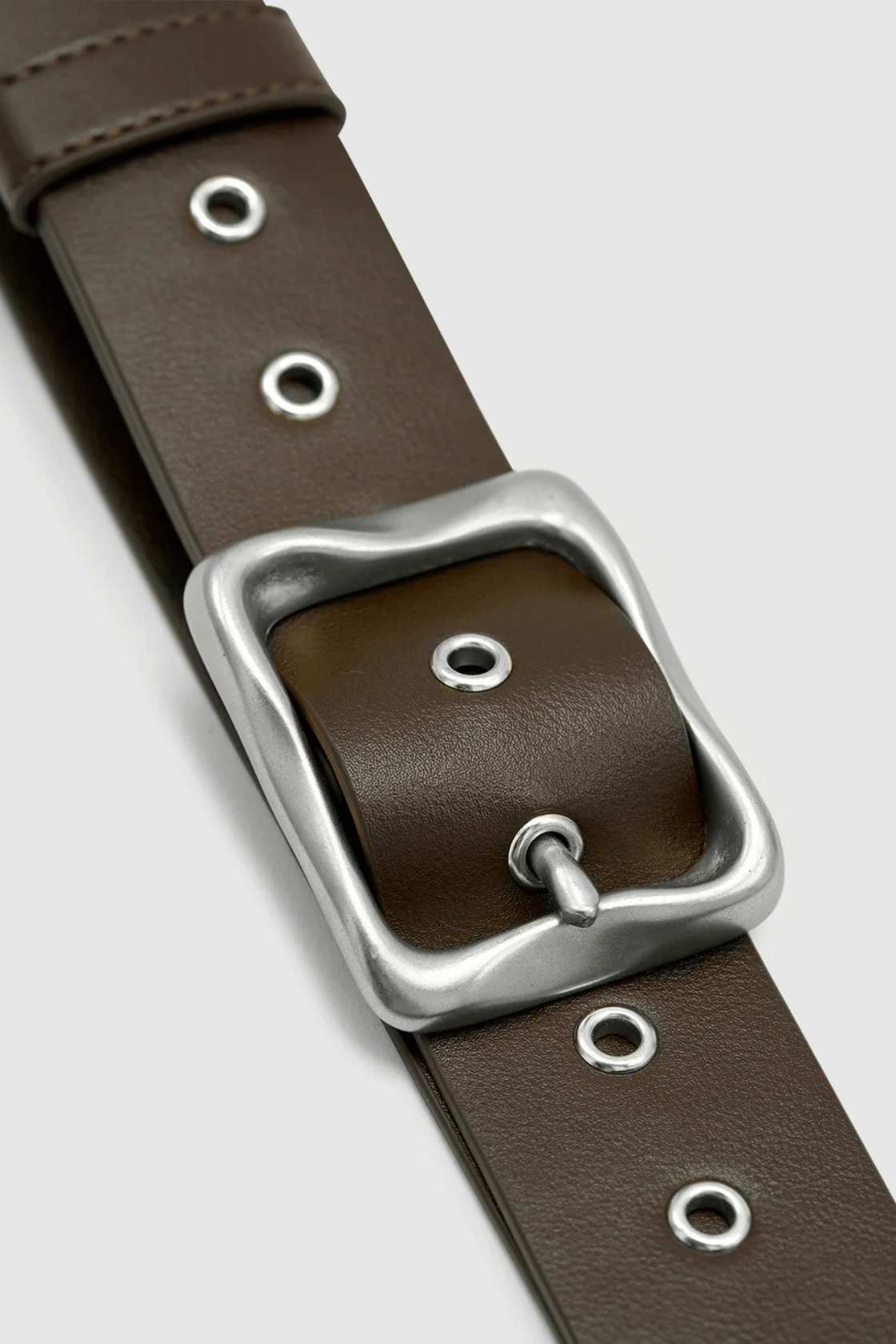 Brie Leon - Everyday Belt - Chocolate & Silver