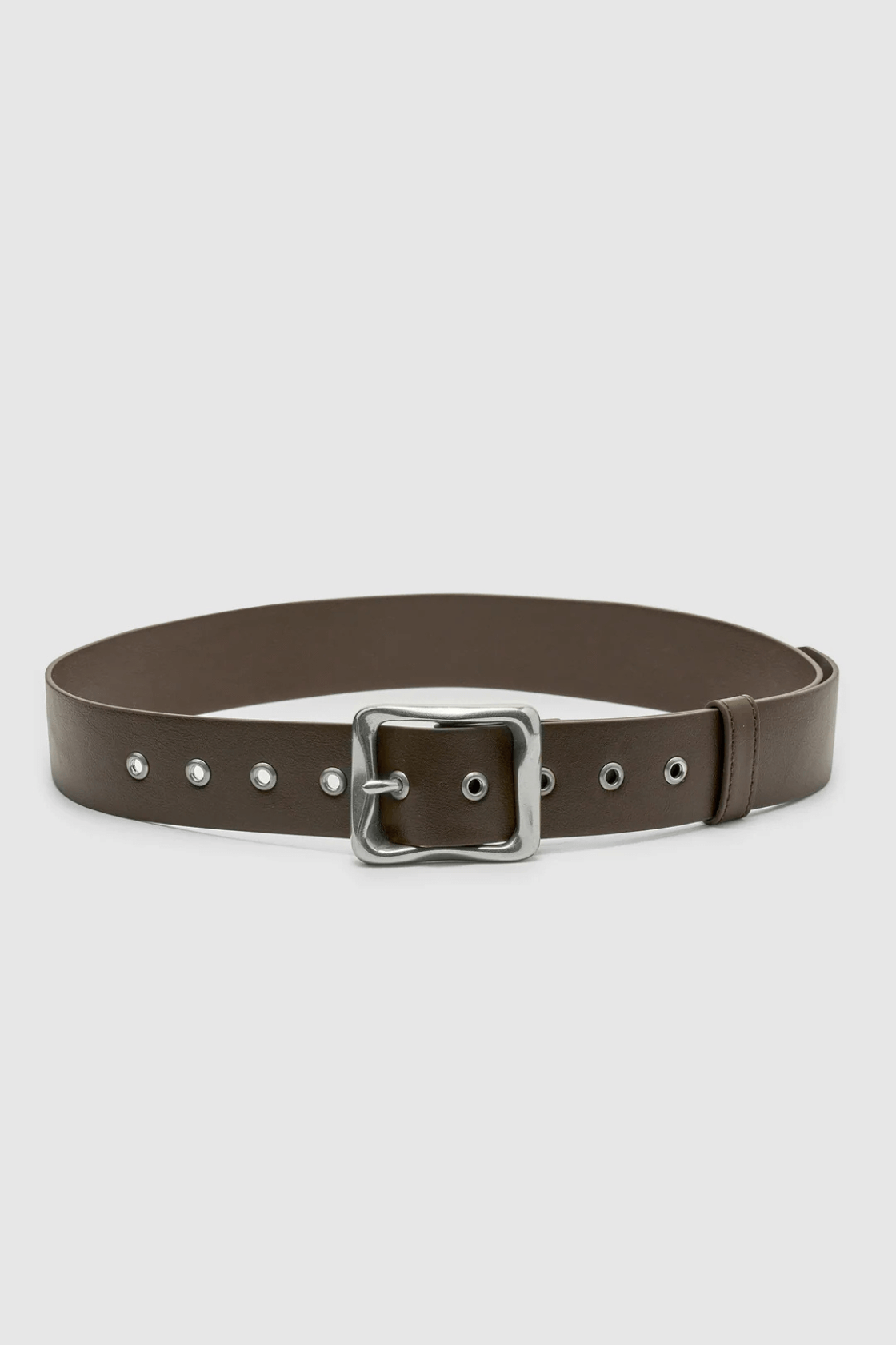 Brie Leon - Everyday Belt - Chocolate & Silver