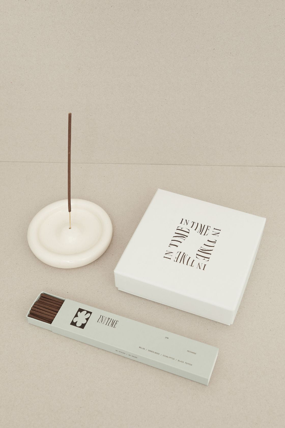 In Time Incense - 2PM Recharge Incense (Melon, Sandalwood, Eucalyptus & Black Pepper)