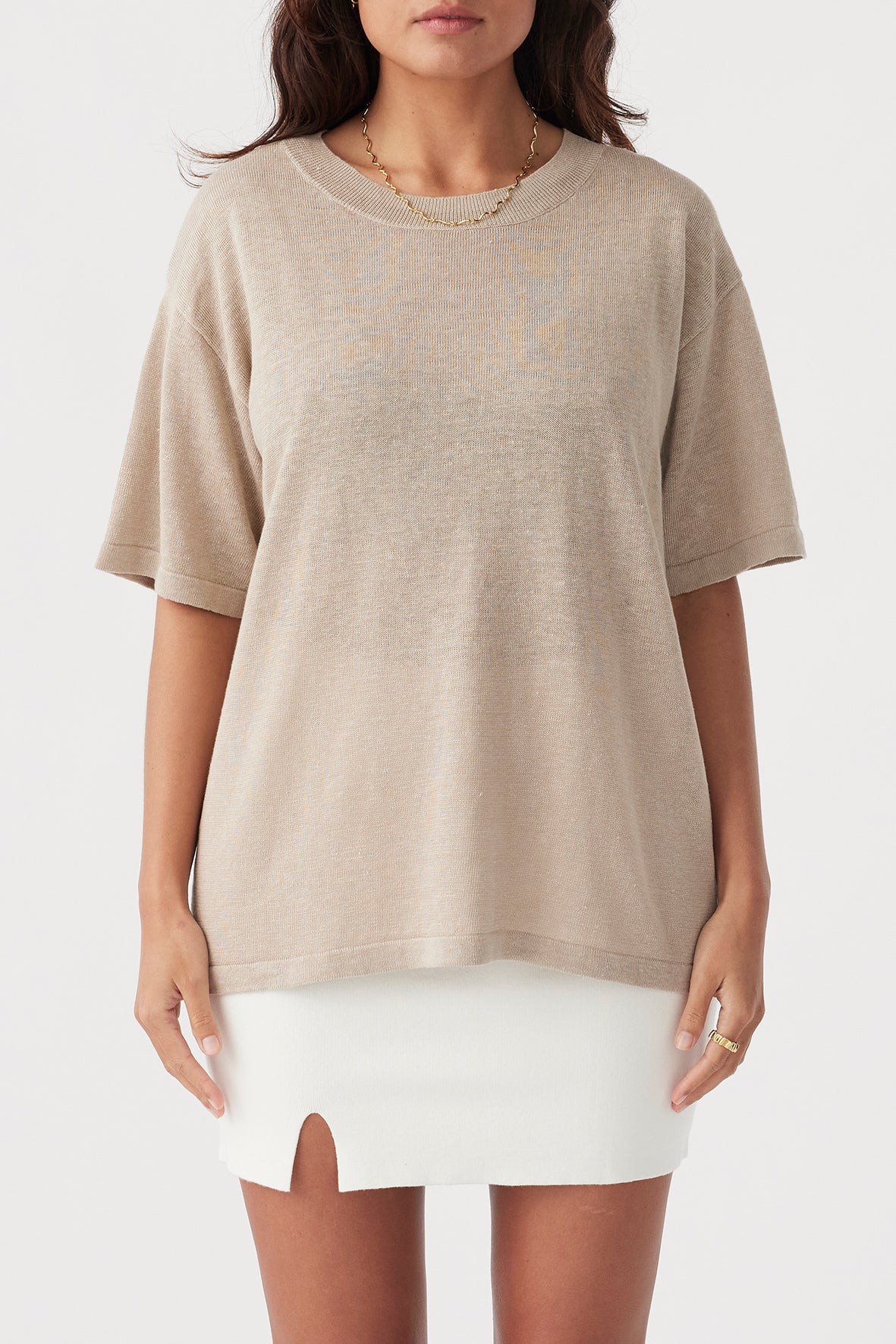 Hugo Linen Knit T-Shirt 