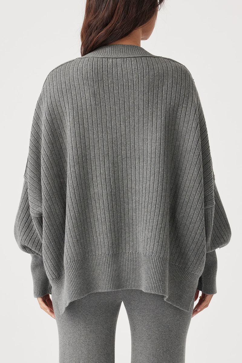 Vera Sweater - Dark Grey Marle