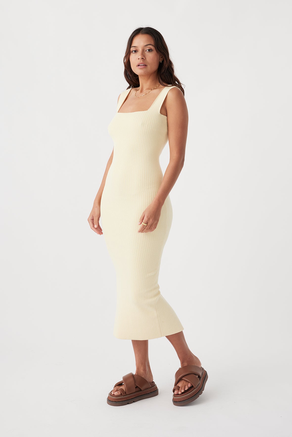 Tully Organic Knit Dress - Butter