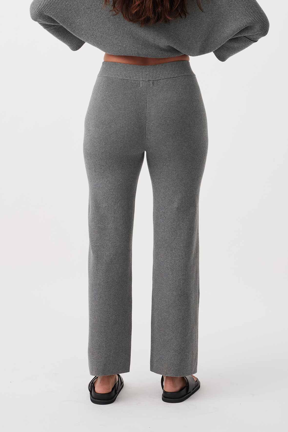 Noa Organic Cotton Pant - Dark Grey Marle