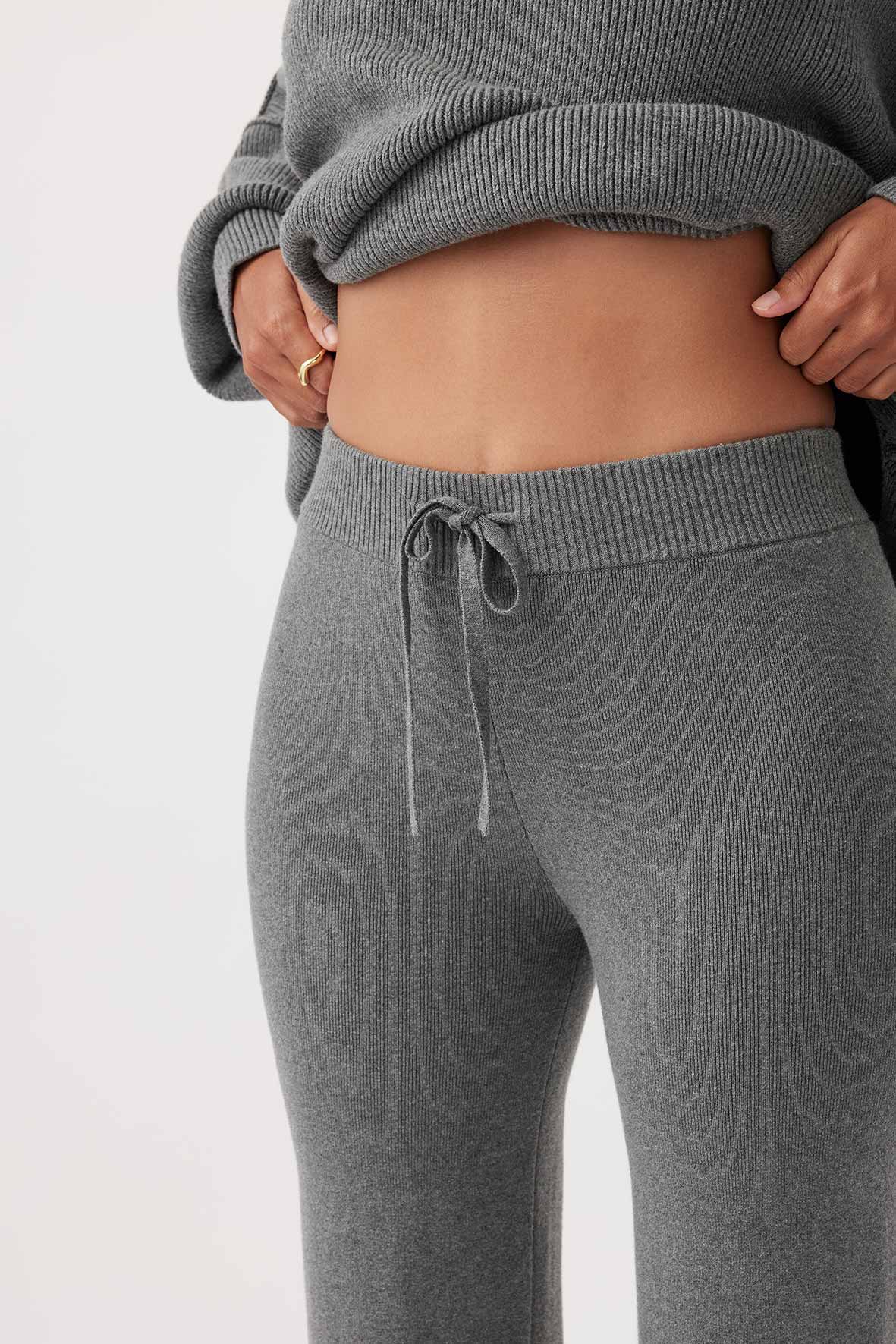 Noa Organic Cotton Pant - Dark Grey Marle
