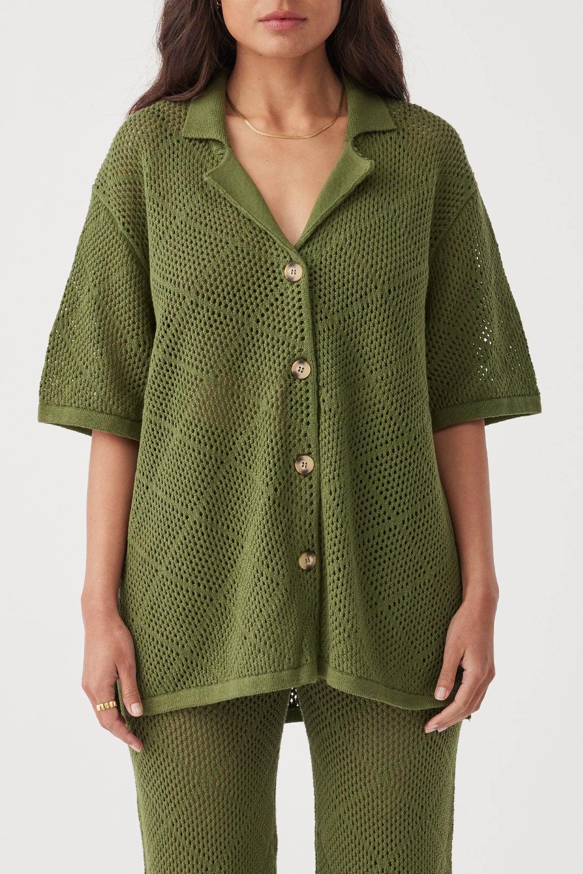 Ezra Organic Cotton Shirt - Caper