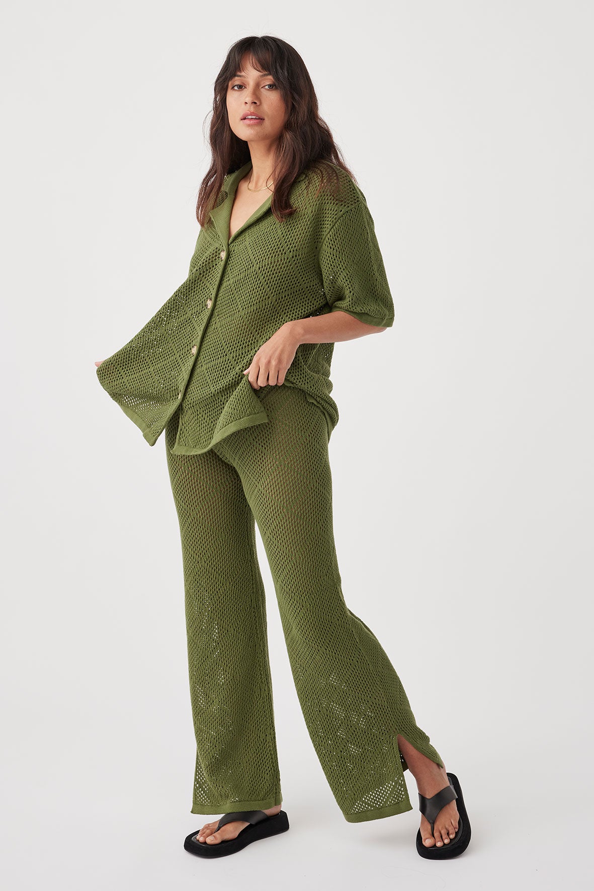 Ezra Organic Cotton Pant - Caper
