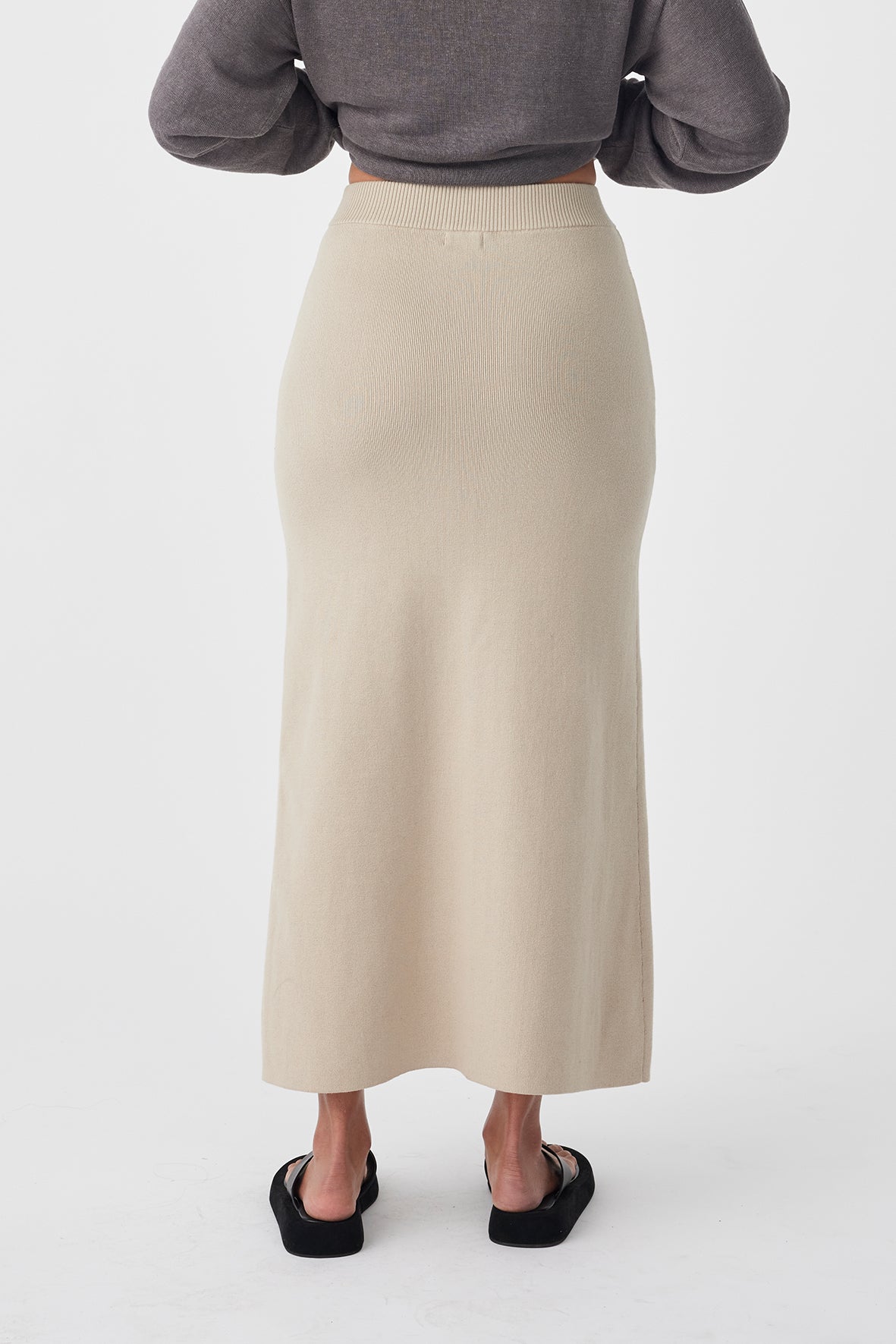 Harla Organic A-Line Skirt - Taupe