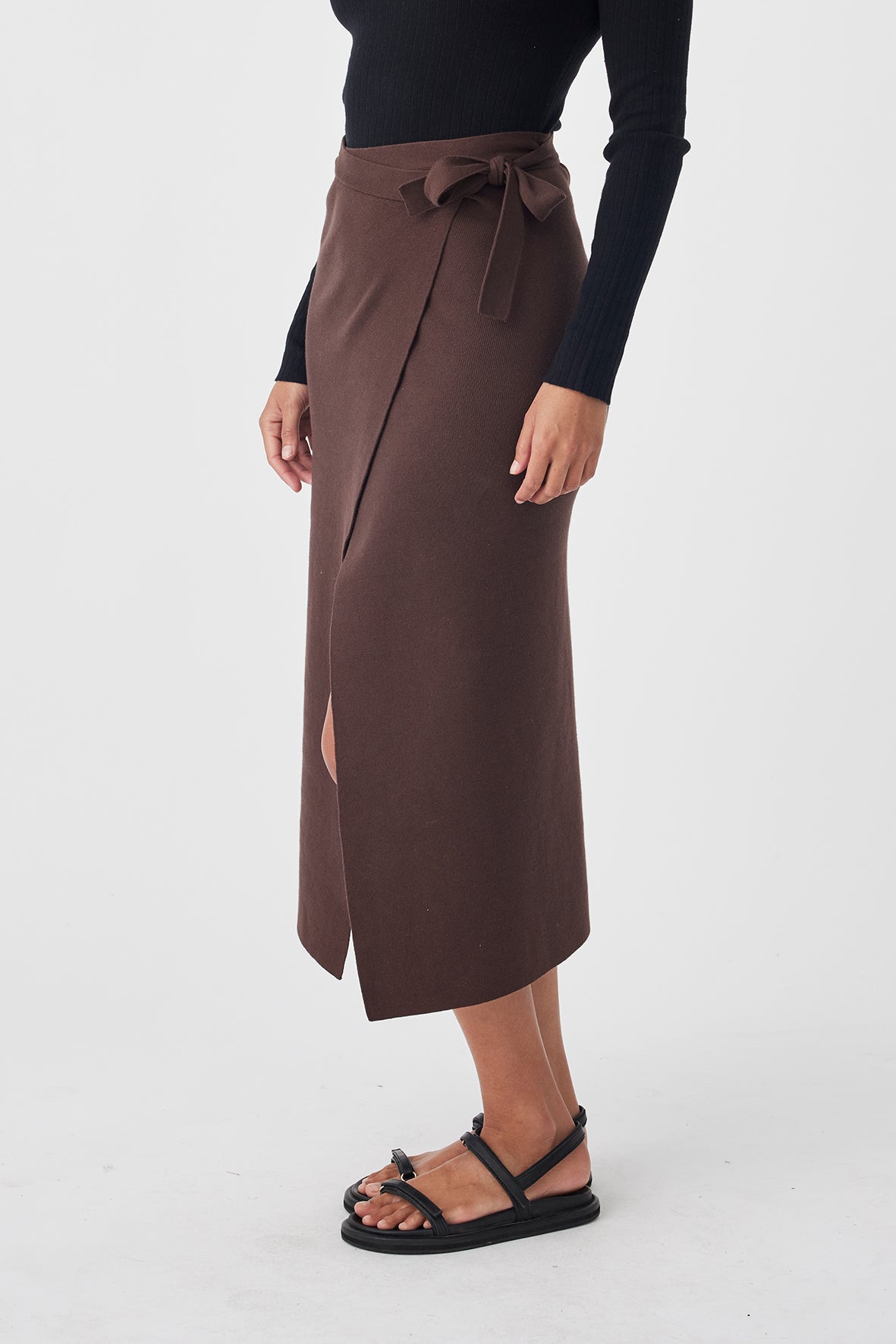 Ren Wrap Skirt - Chocolate