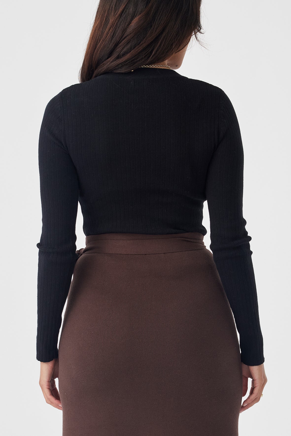Romi Long Sleeve Top - Black