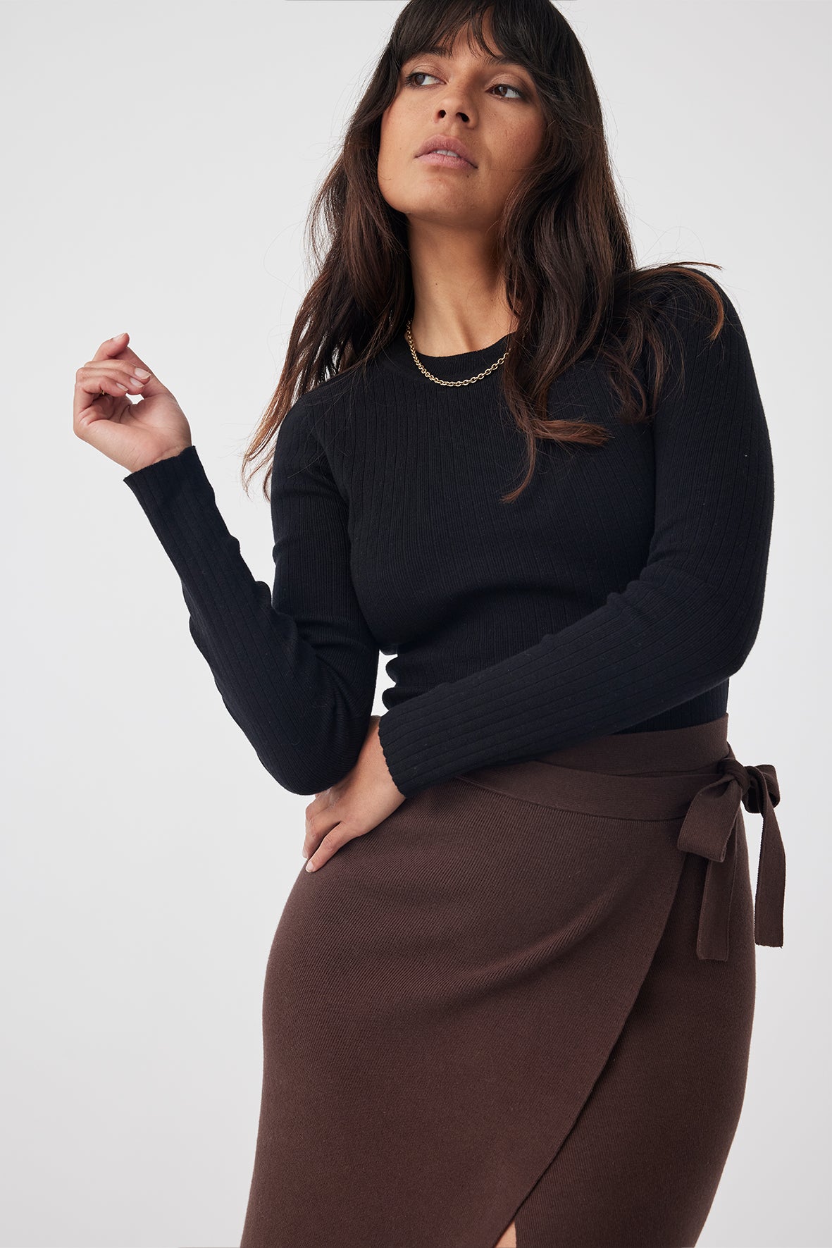 Romi Long Sleeve Top - Black