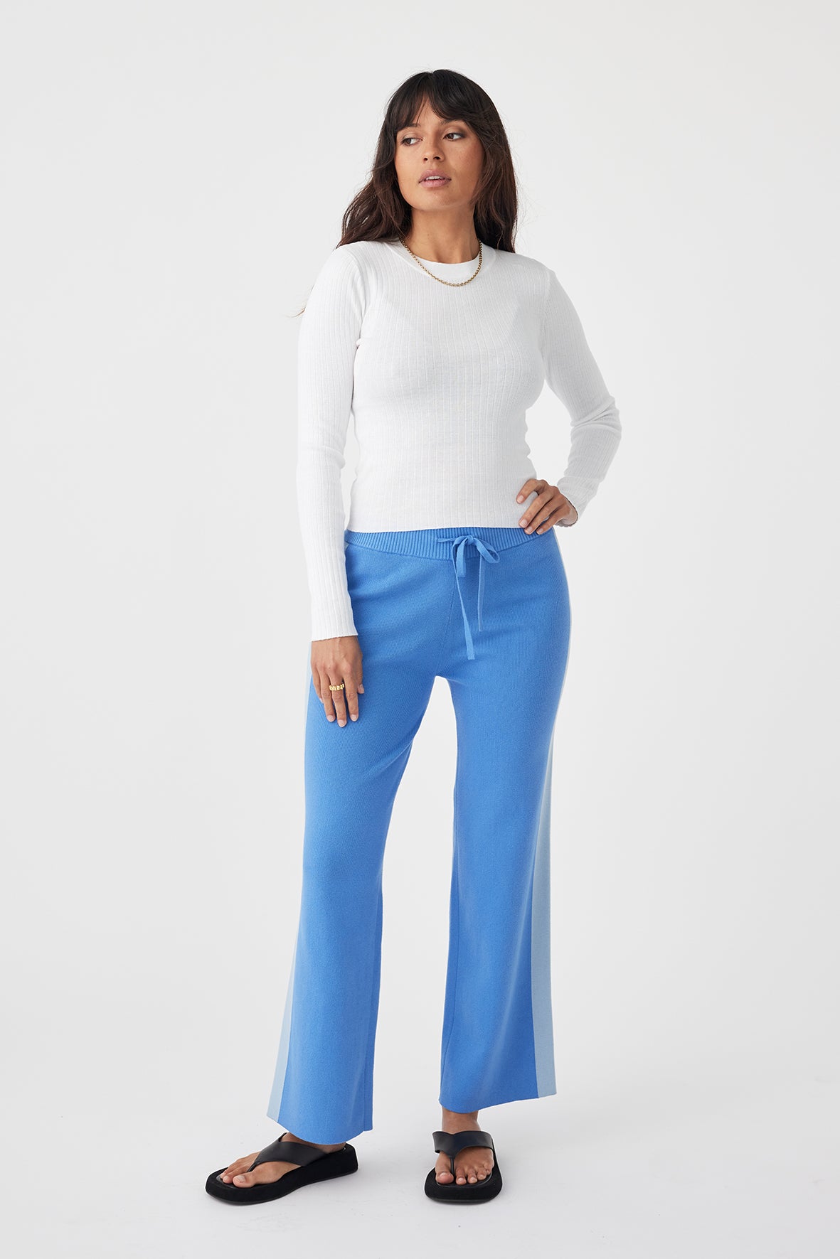 Neo Organic Cotton Pant - Azure & Powder Blue