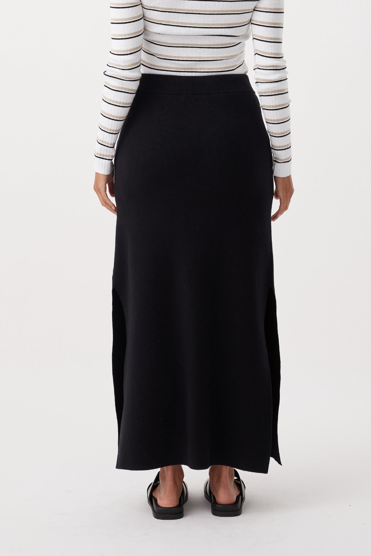 Lou Organic Cotton A-Line Skirt - Black