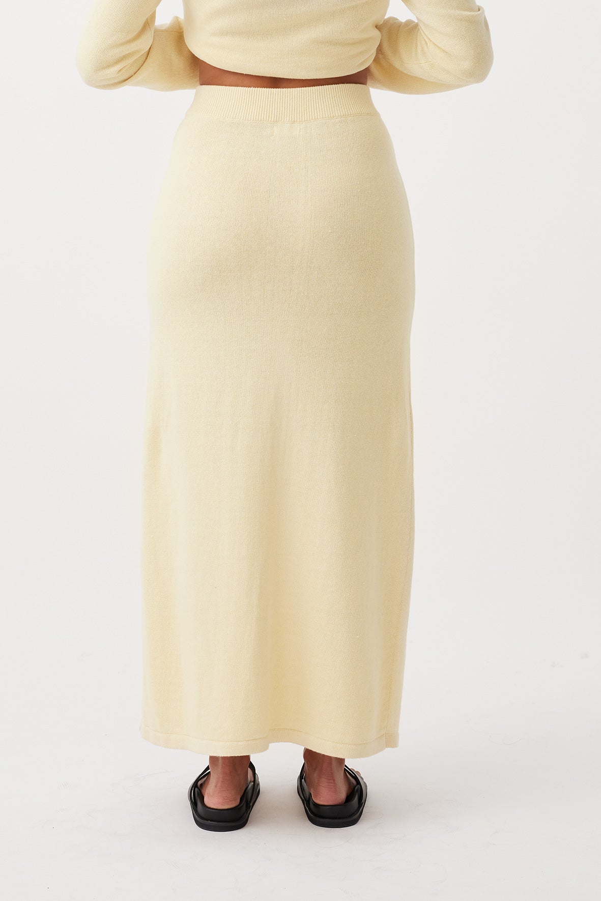 Poppy Organic Cotton-Linen Blend Skirt - Butter