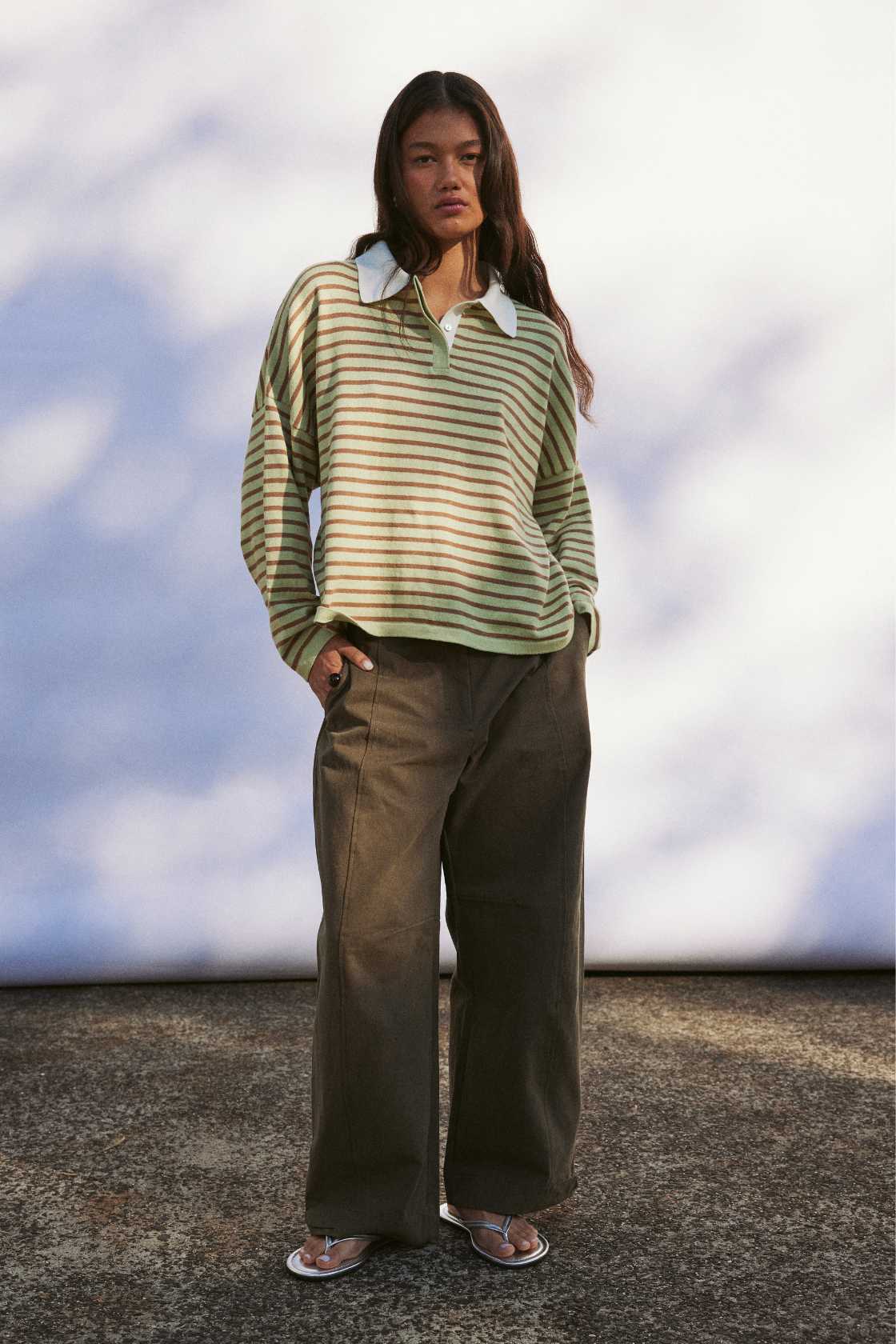 Rayne Knit Jersey - Celery & Pecan