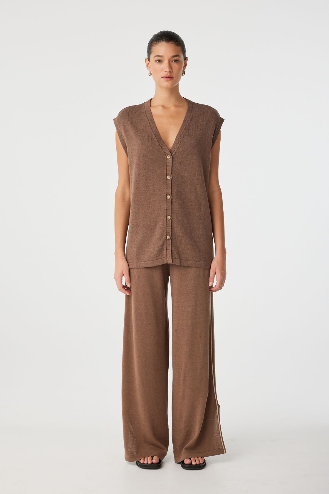 Pippa Wide-Leg Pant - Cacao