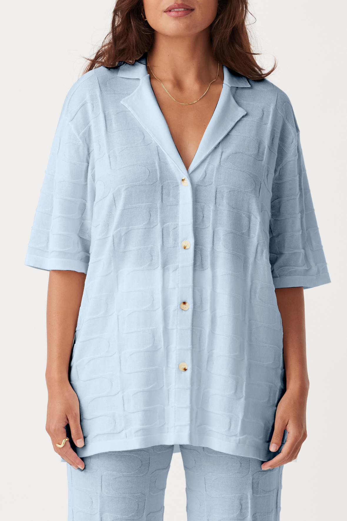 Lara Organic Cotton Shirt - Sky