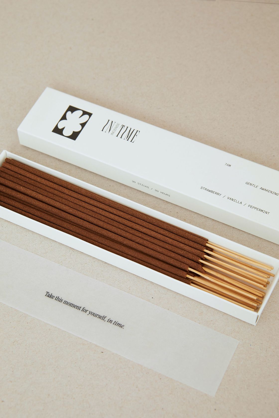 In Time Incense - 7AM Gentle Awakening Incense (Strawberry, Vanilla & Peppermint)