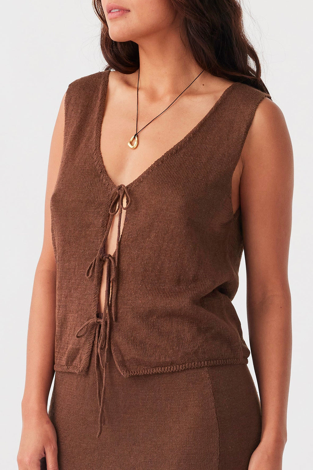 Pearla Knit Top - Chocolate