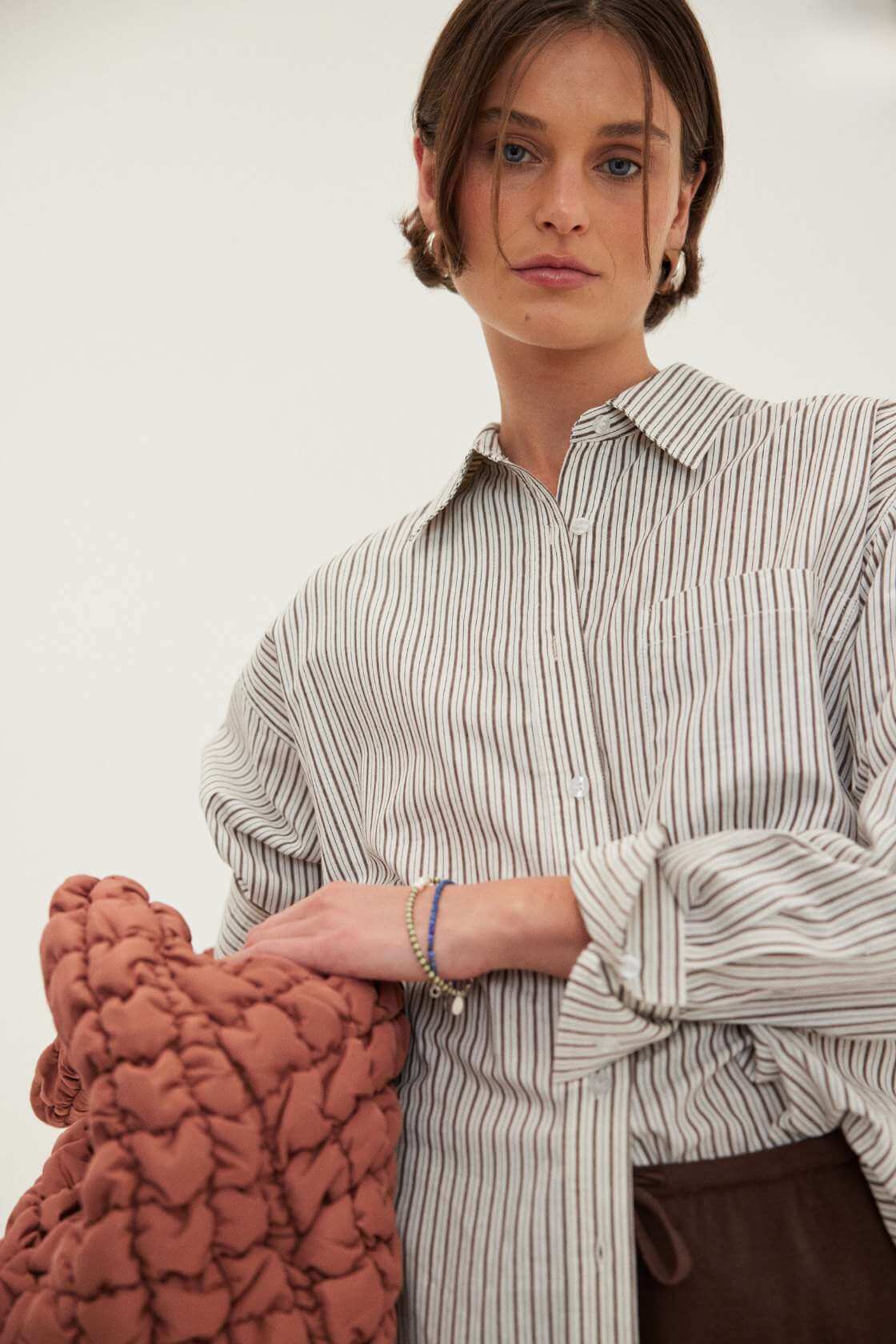 Rae Shirt - Black White Stripe