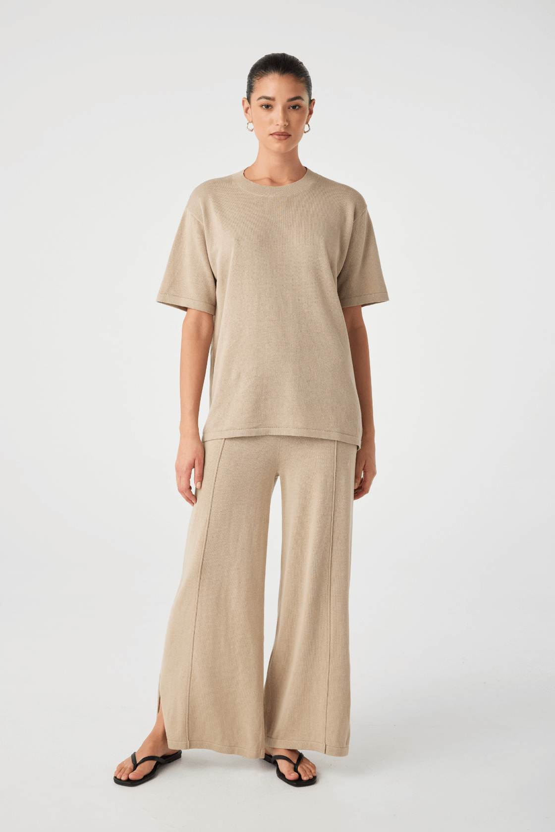 Ada Organic Cotton Linen Pant - Taupe