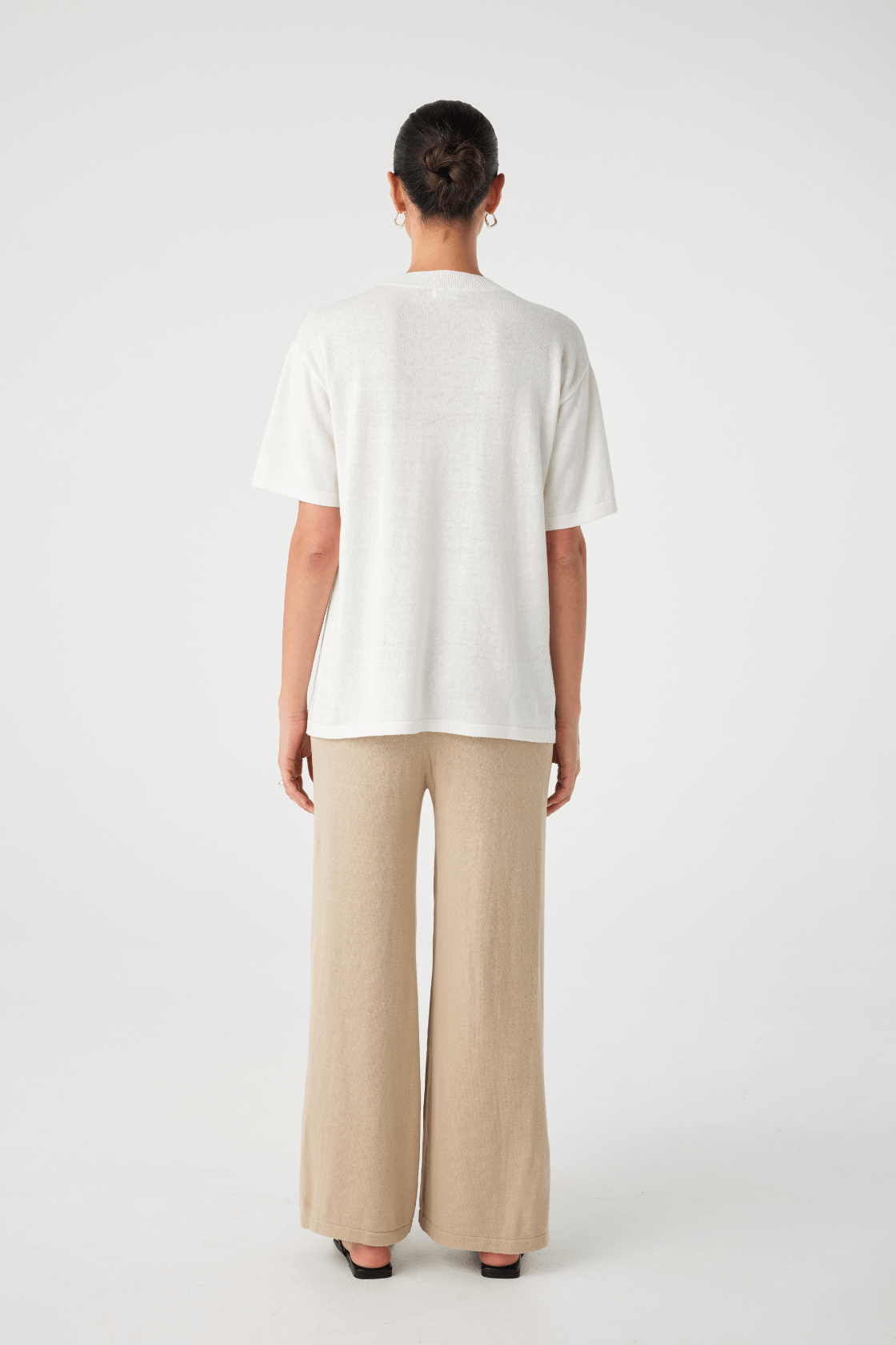 Ada Organic Cotton Linen T-Shirt - Cream
