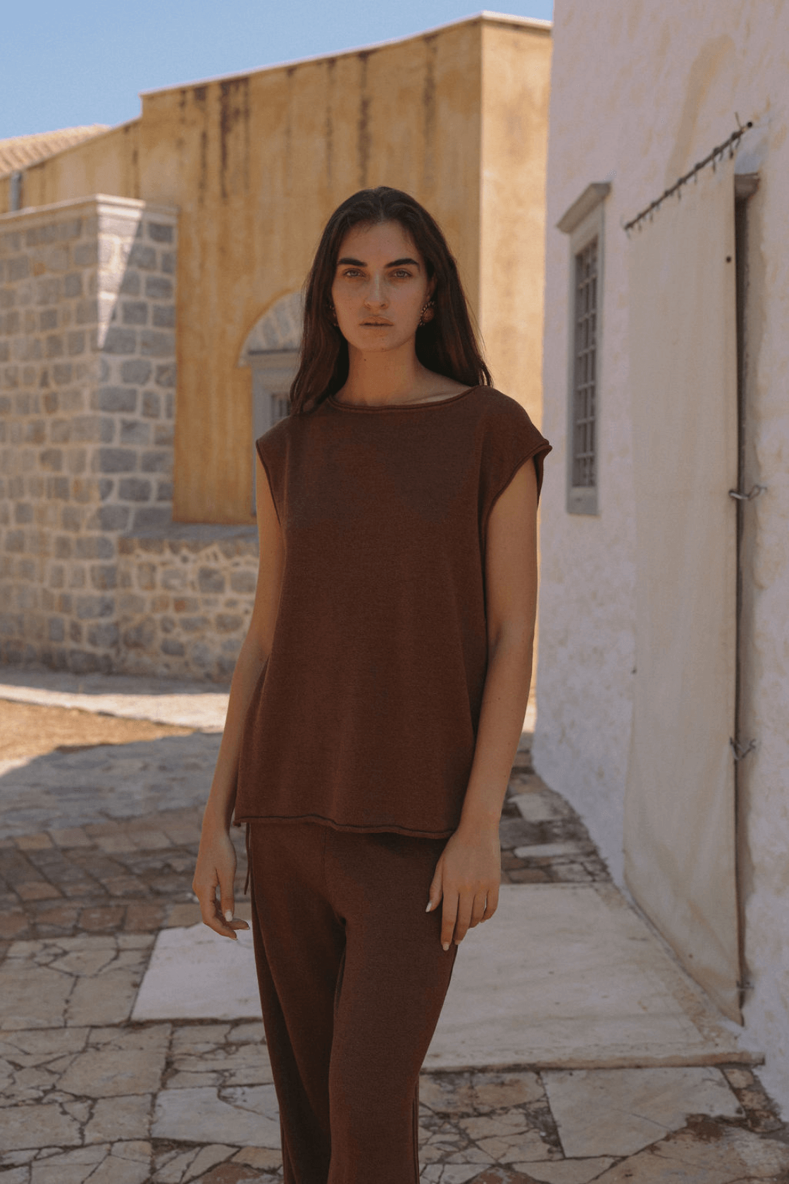 Poppy Tie Side Top - Clay