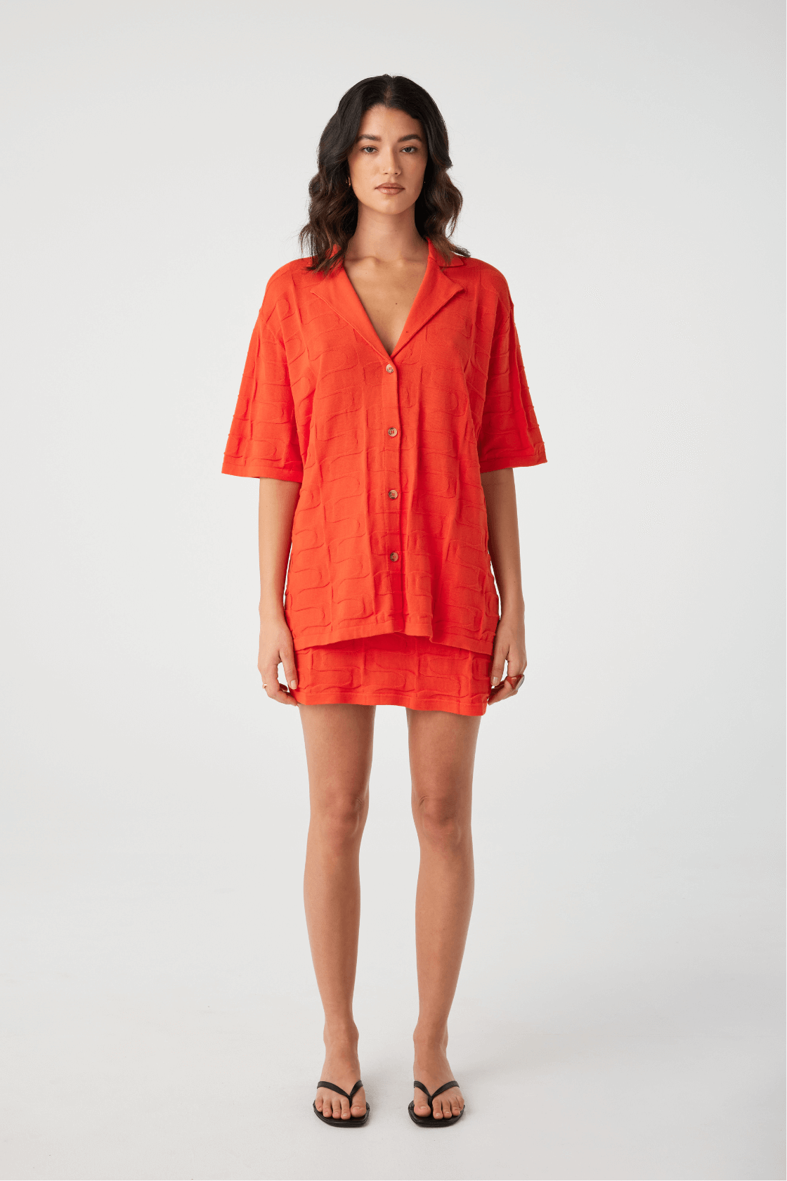 Lara Organic Cotton Shirt - Hibiscus