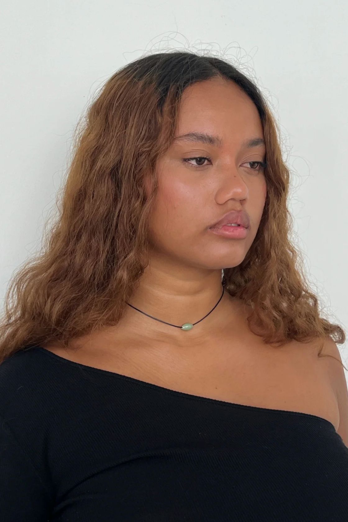 Nuri Studios - Tiny Sage Glass Necklace