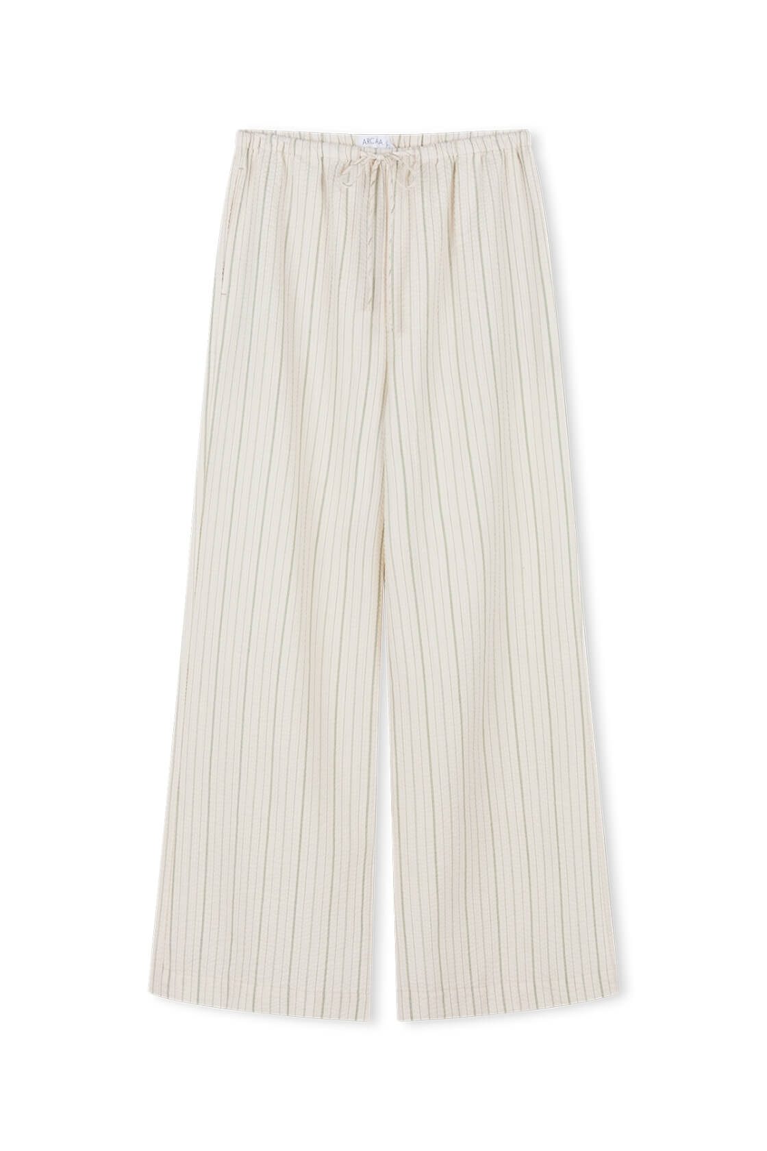 Rae Drawstring Pant - Olive Stripe