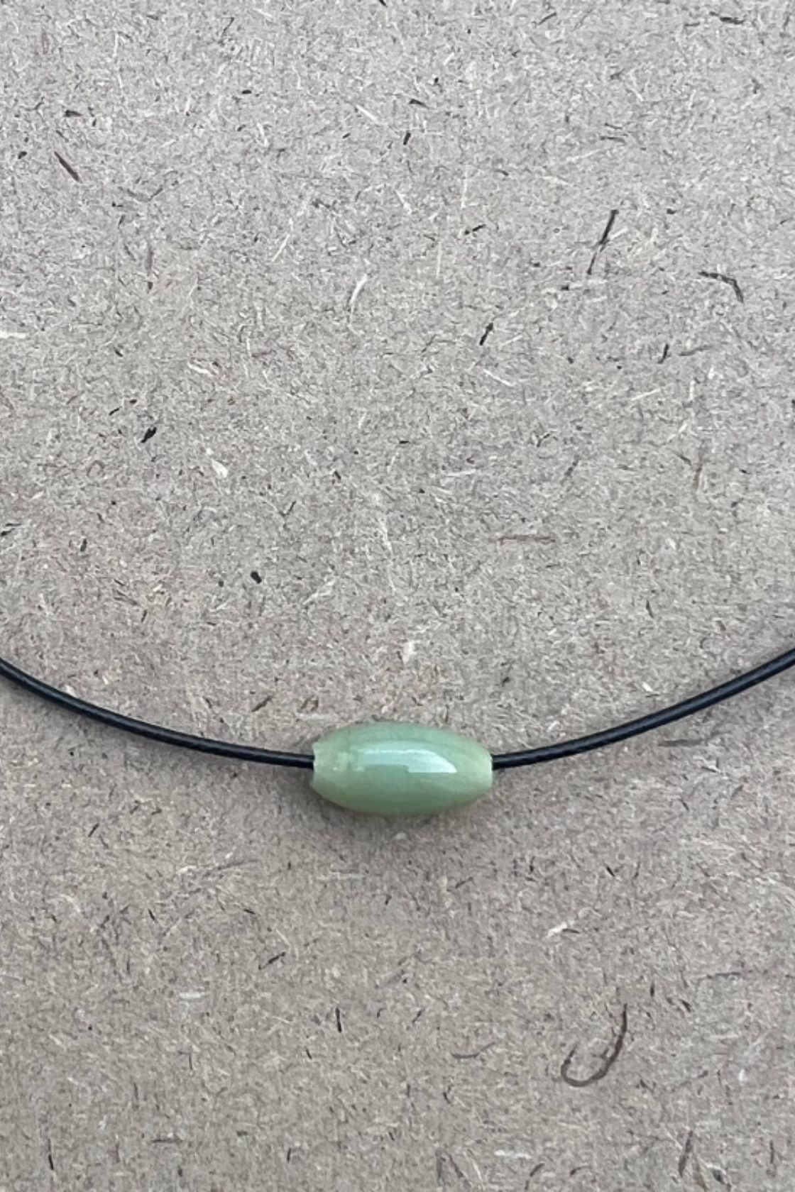 Nuri Studios - Tiny Sage Glass Necklace