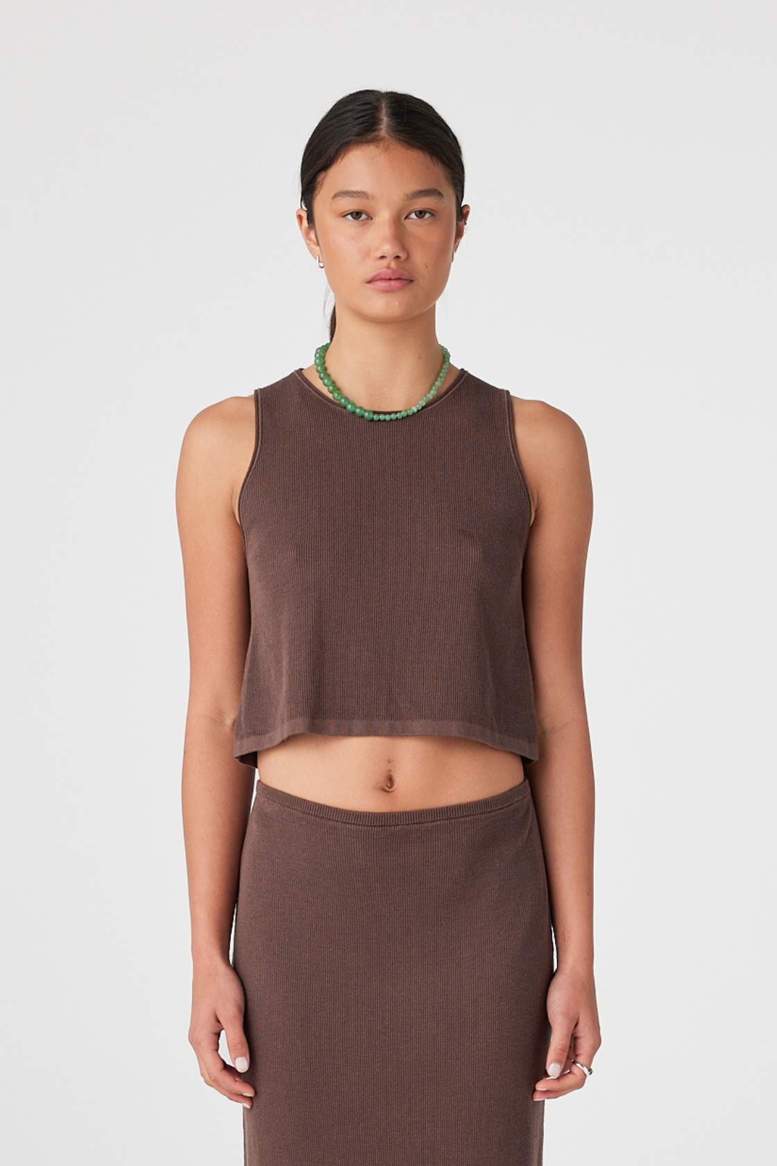 Theo Organic Cotton Hemp Rib Tank – Espresso
