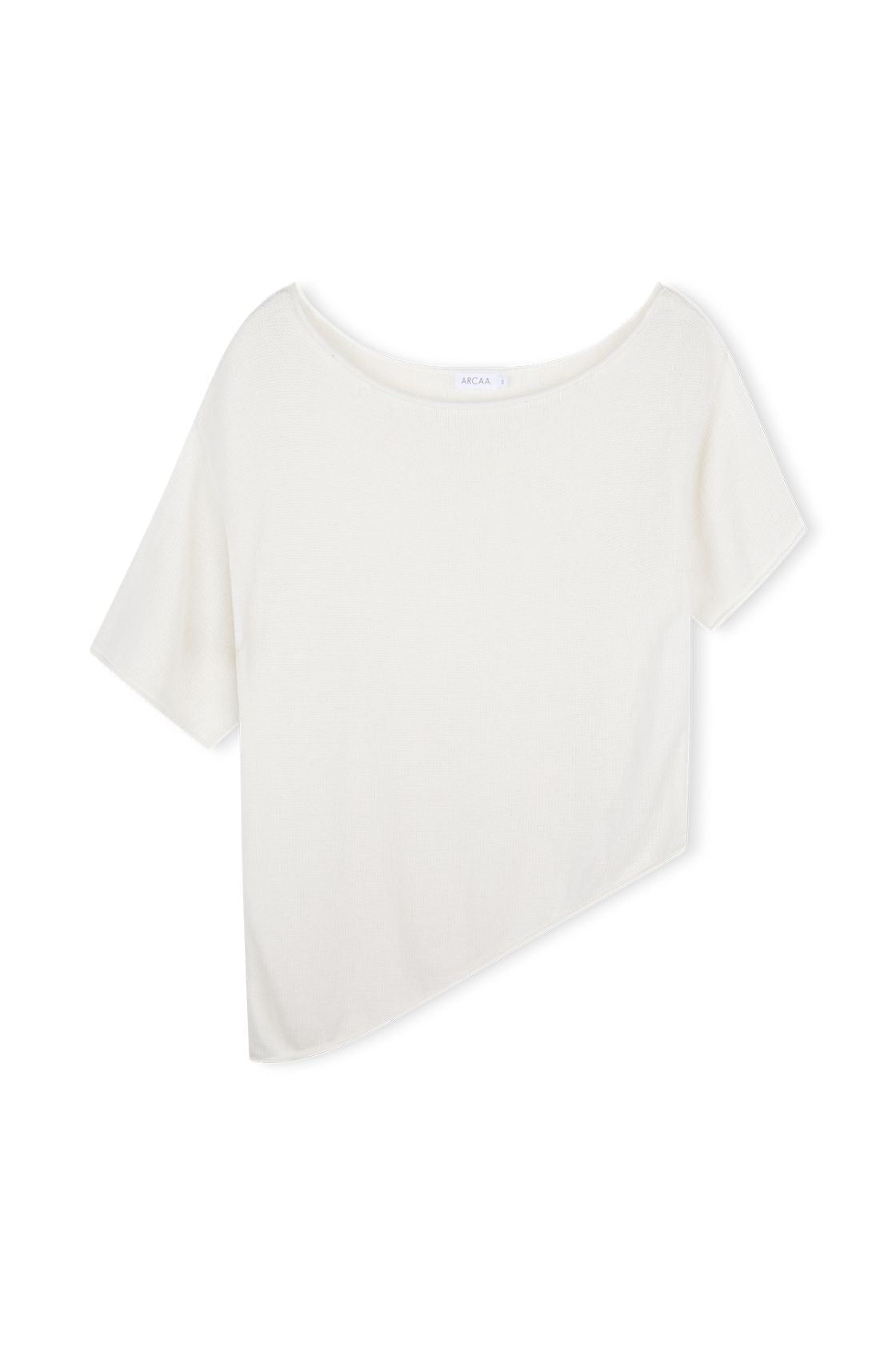 Alyia Asym Knit Tee - Cream