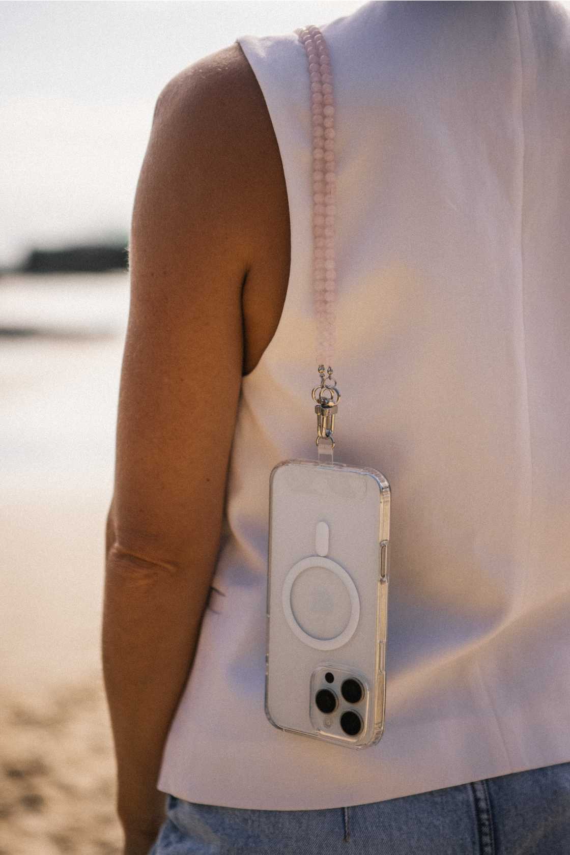 Krystal Knight - Protective Armour Phone Carrier - Rose Quartz