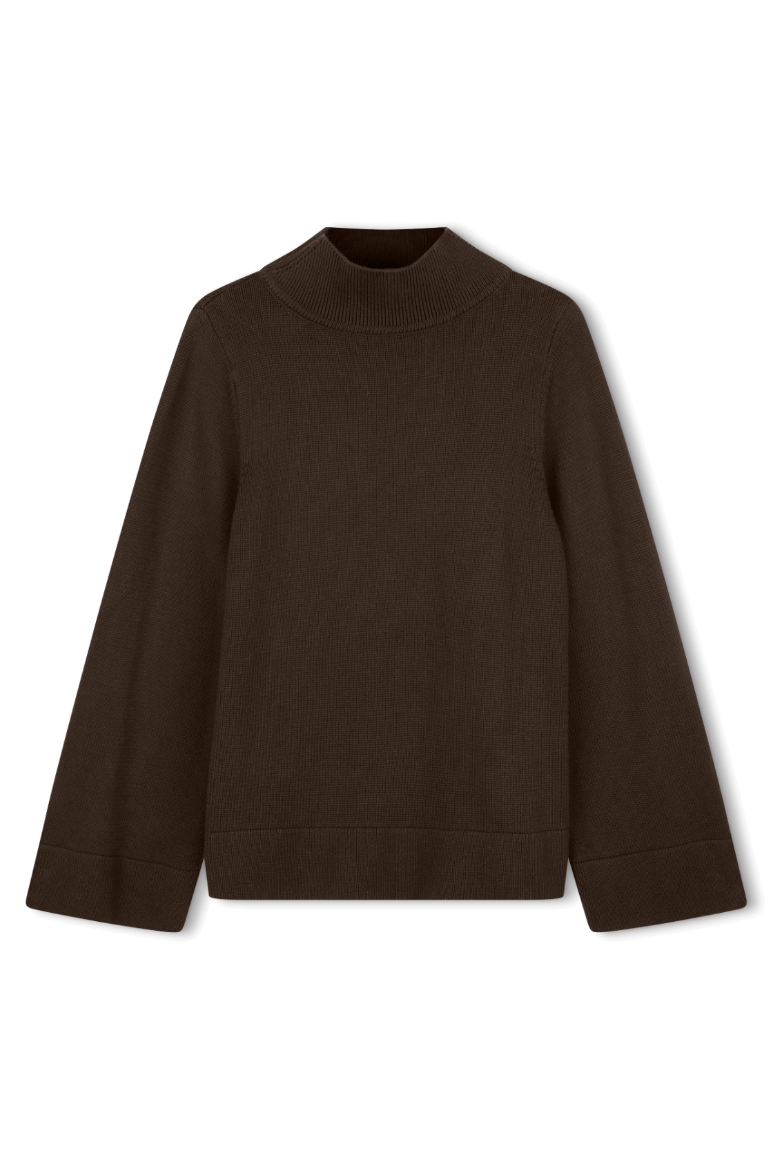 Ida Funnel Neck Sweater - Espresso