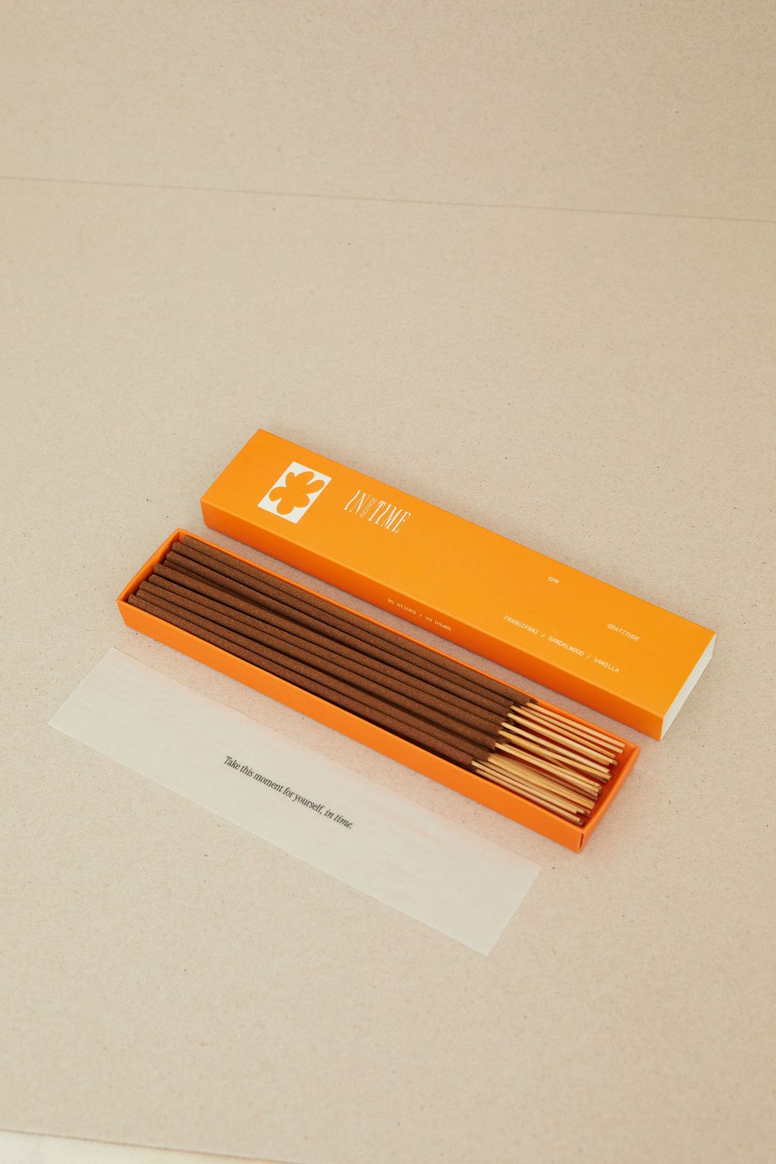 In Time Incense - 6PM Gratitude Incense (Frangipani, Vanilla & Sandalwood)