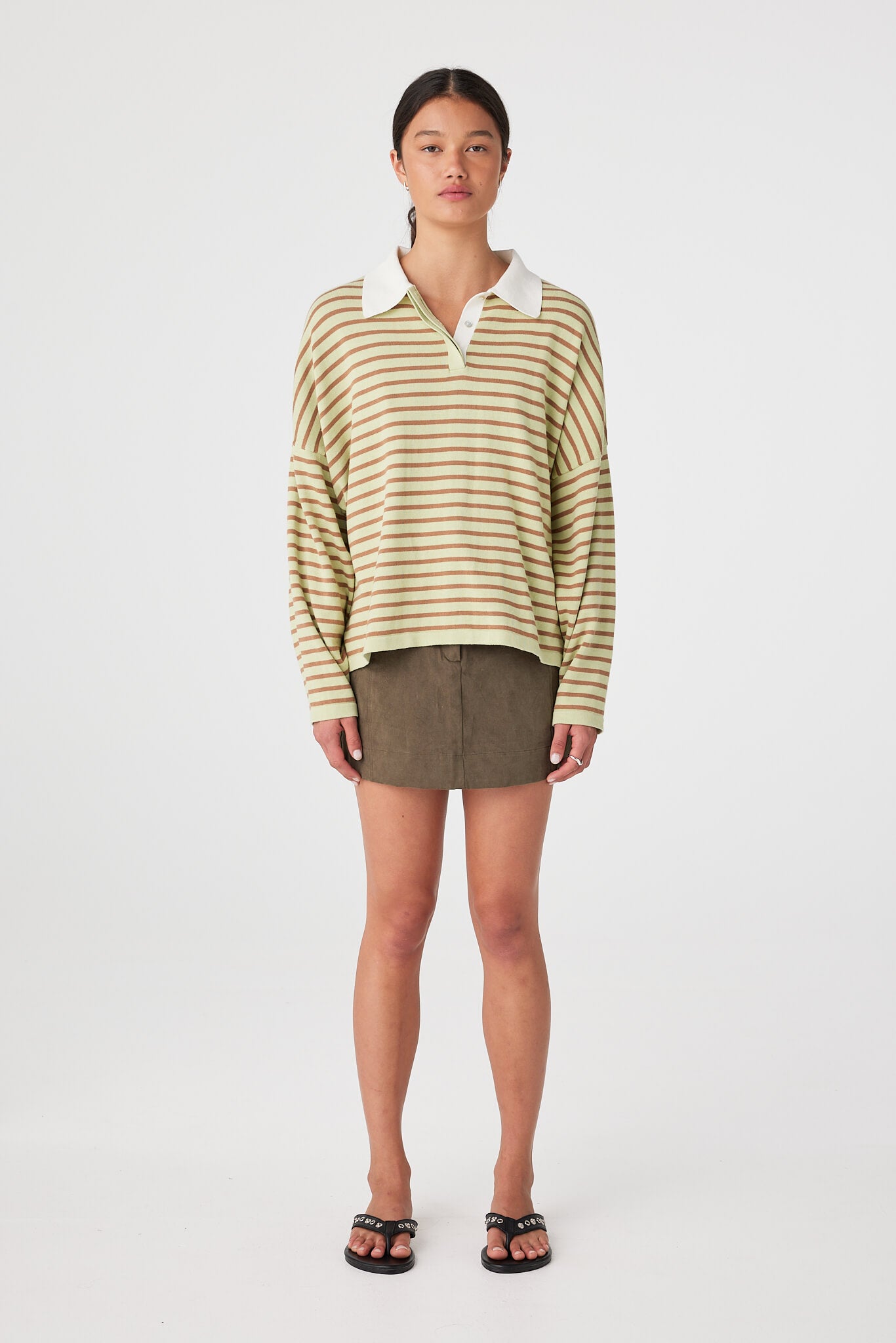Rayne Knit Jersey - Celery & Pecan
