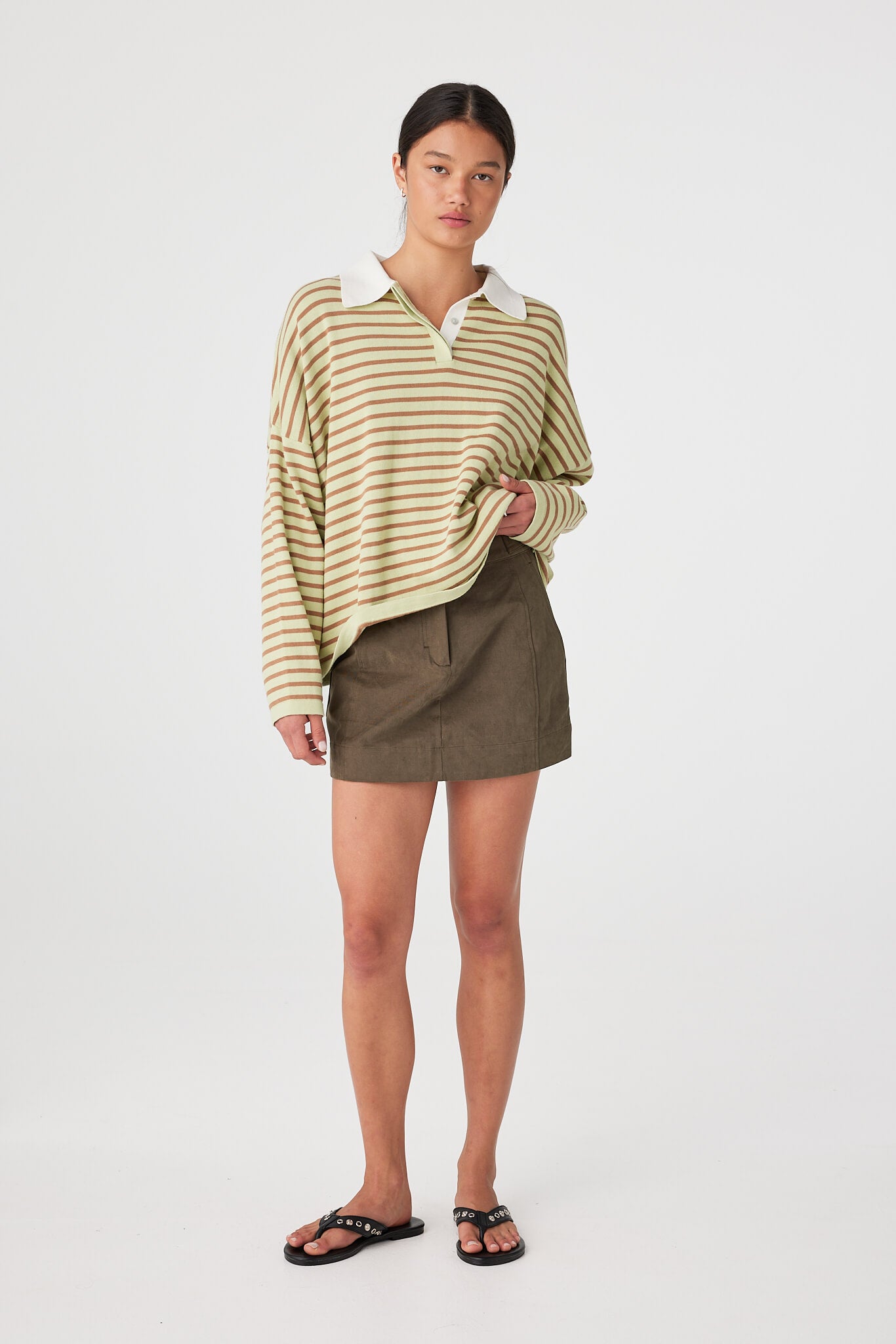 Rayne Knit Jersey - Celery & Pecan