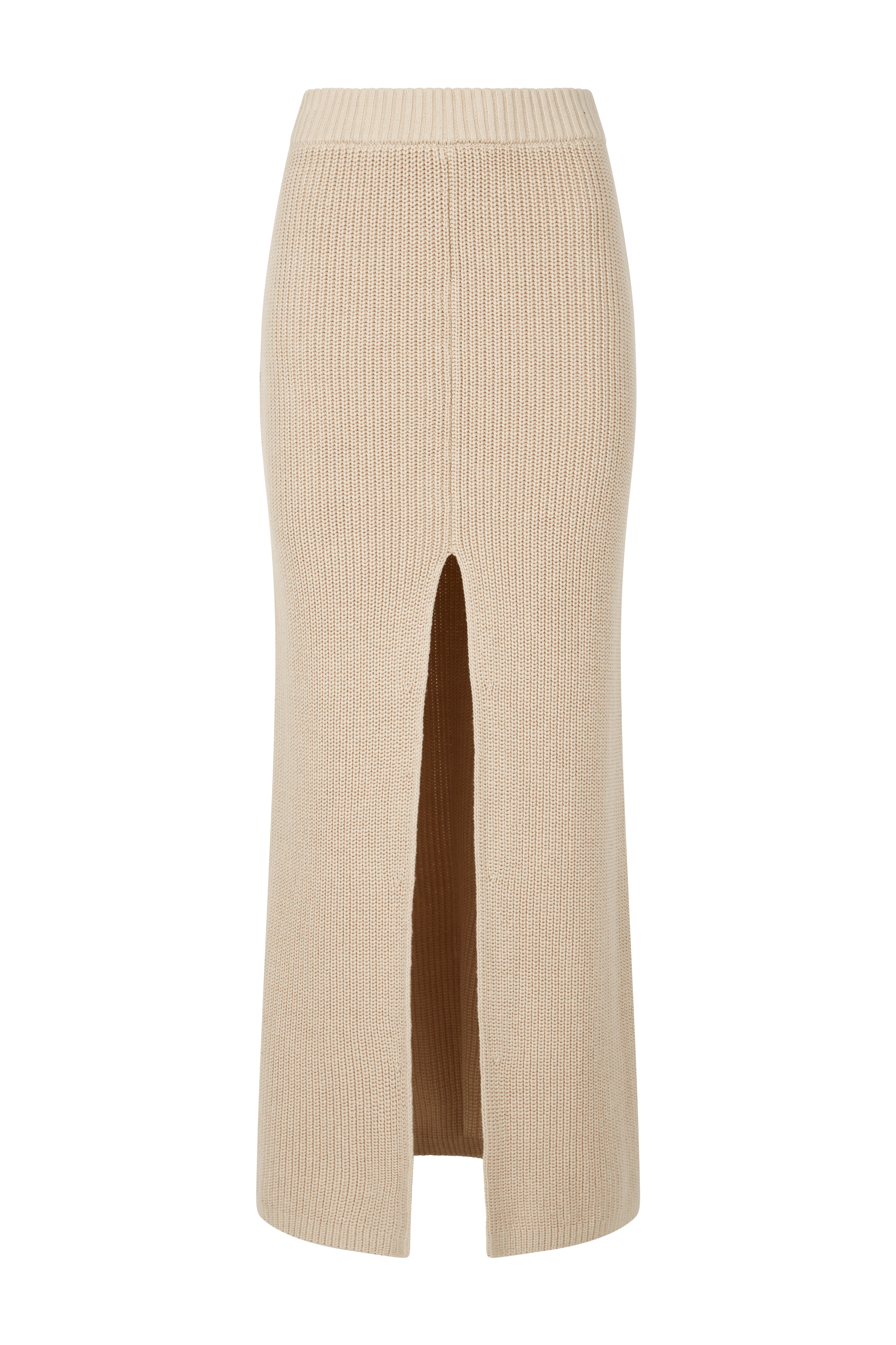 Alfie Organic Cotton Ribbed Skirt - Sand & Black