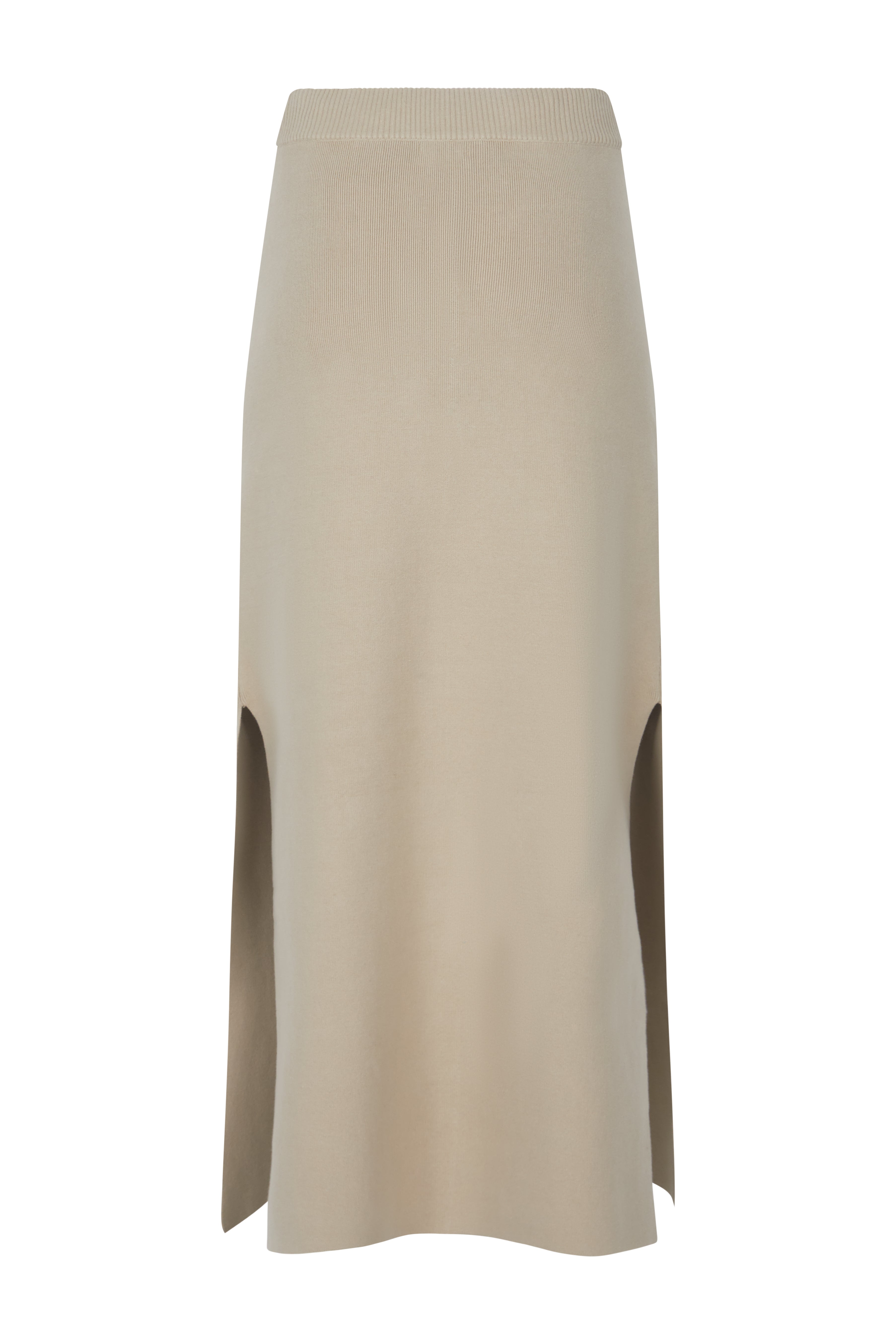 Lou Organic Cotton A-Line Skirt - Taupe