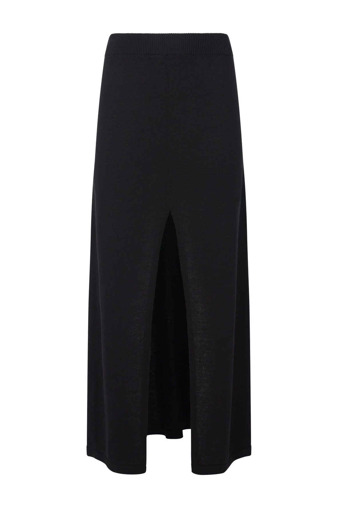 Poppy Organic Cotton-Linen Blend Skirt - Black